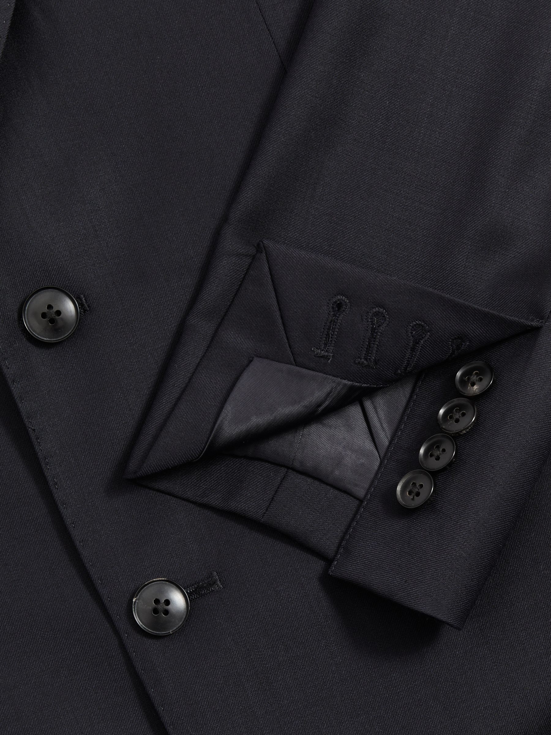 Single Breasted Wool Suit Jacket Slim-Fit in Navy - image 5