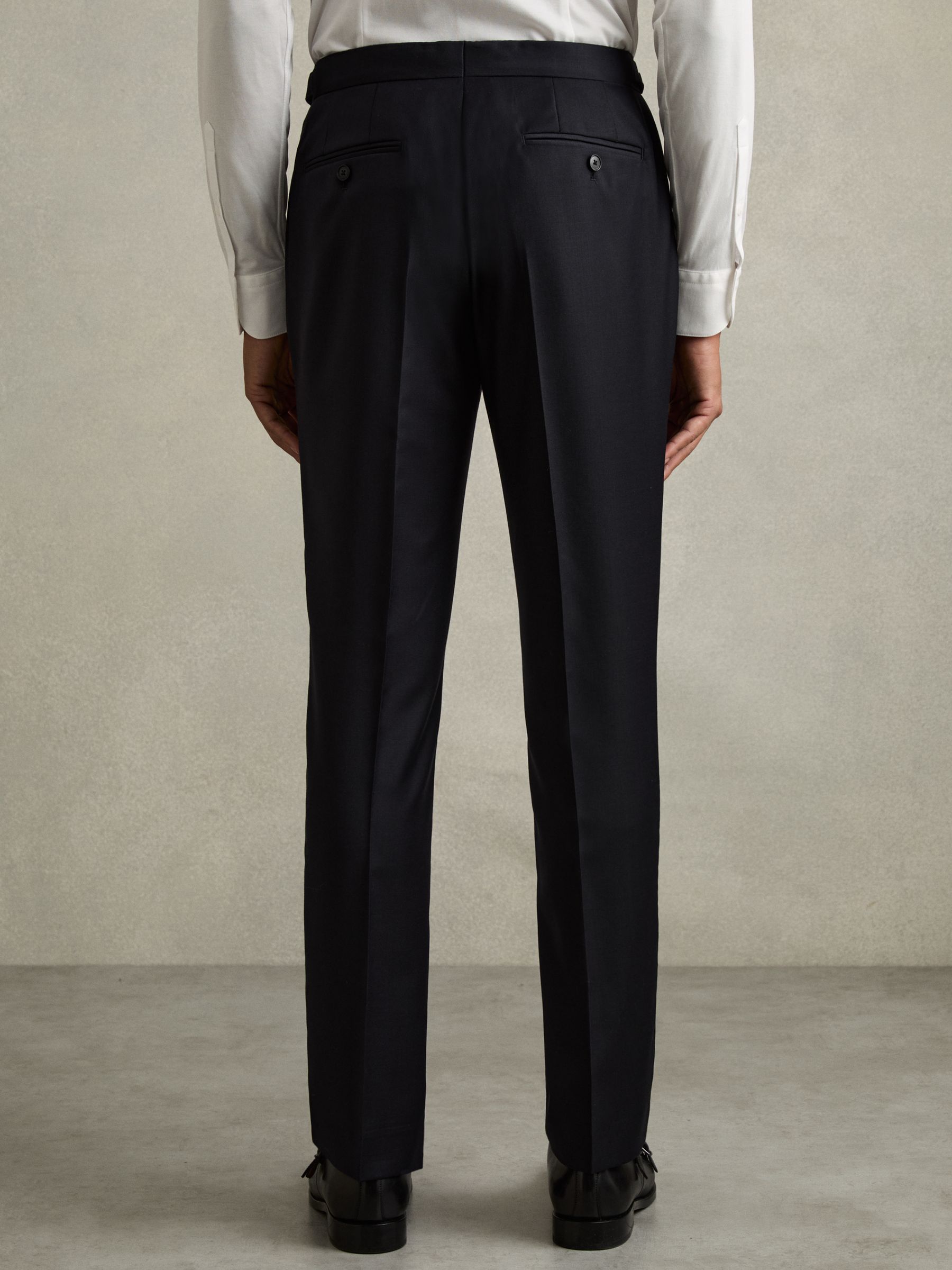 Slim-Fit Wool Suit Trousers in Navy - image 5