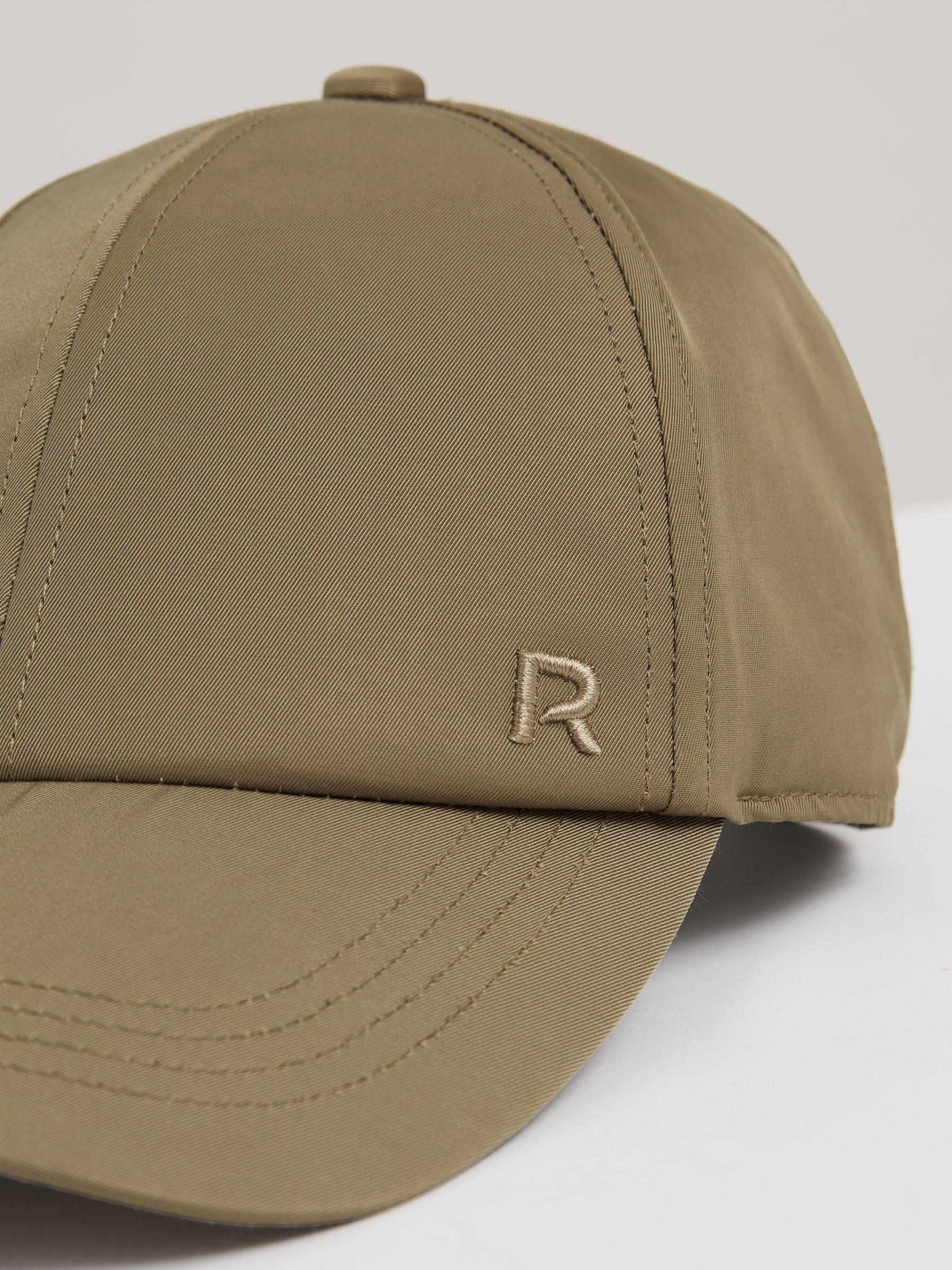 Adjustable Embroidered Logo Baseball Cap in Khaki - Image 4 of 4