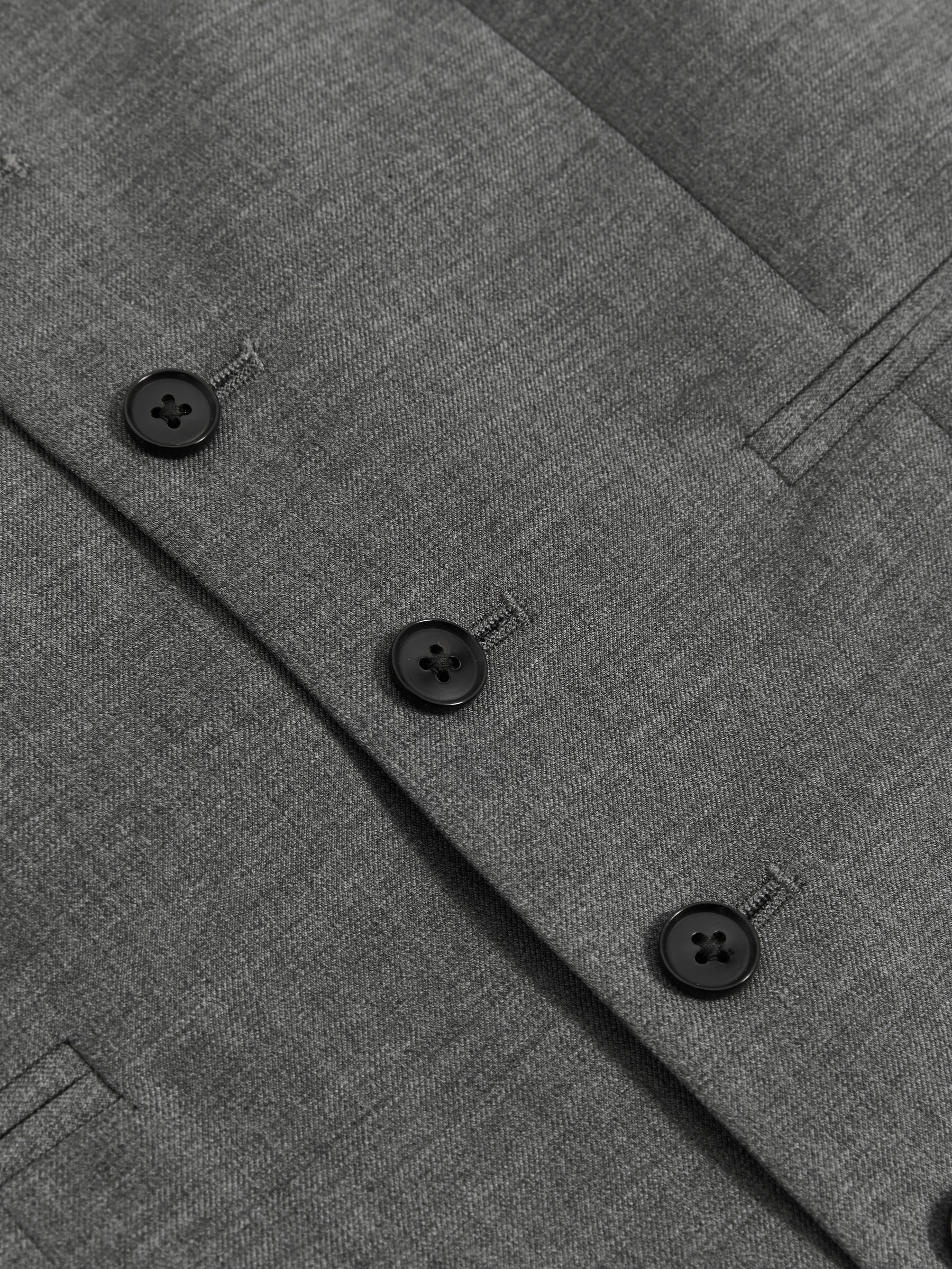 Slim-Fit Wool Suit Waistcoat in Grey - Image 7 of 7