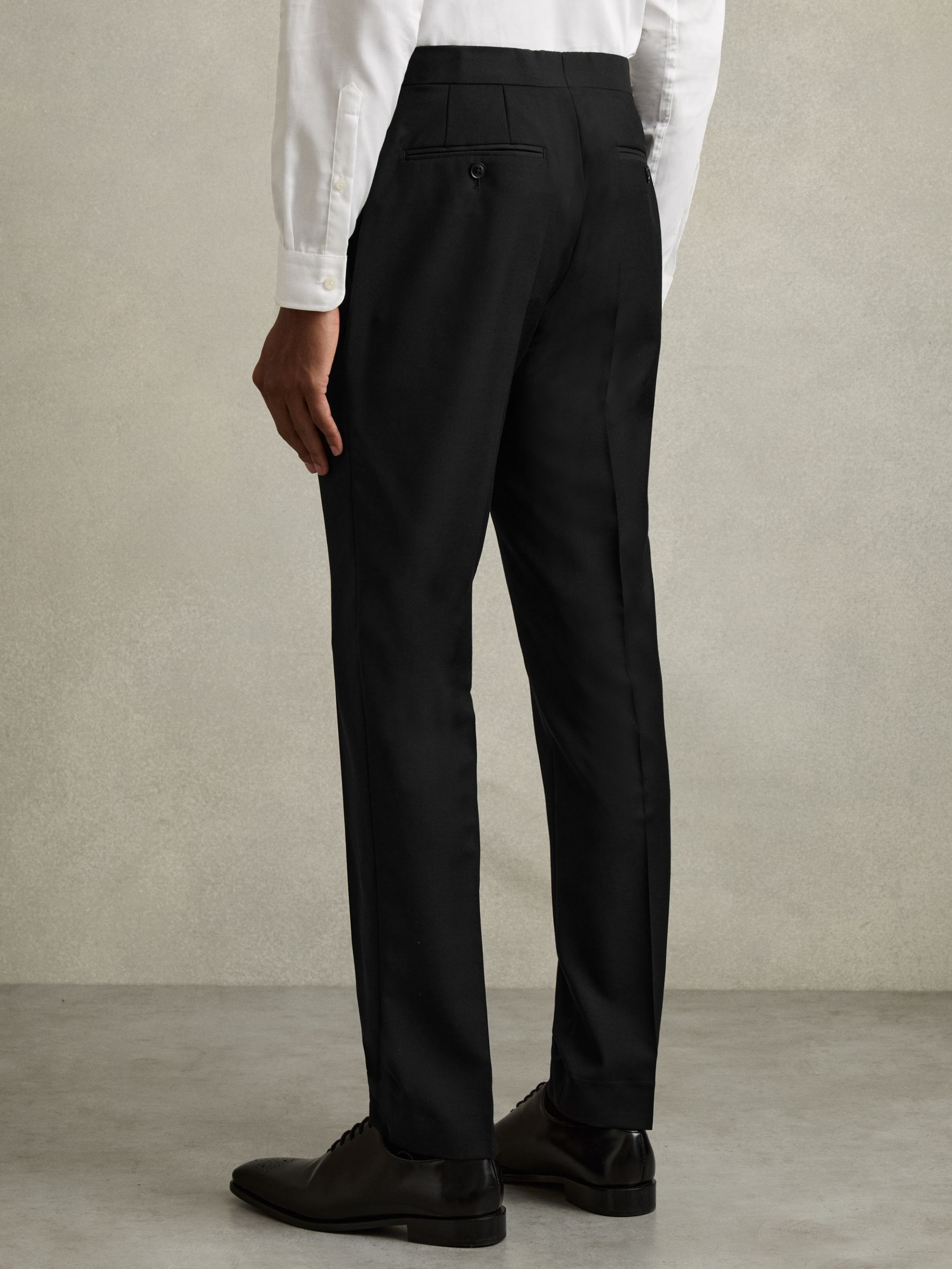 Slim-Fit Wool Suit Trousers in Black - Image 6 of 7