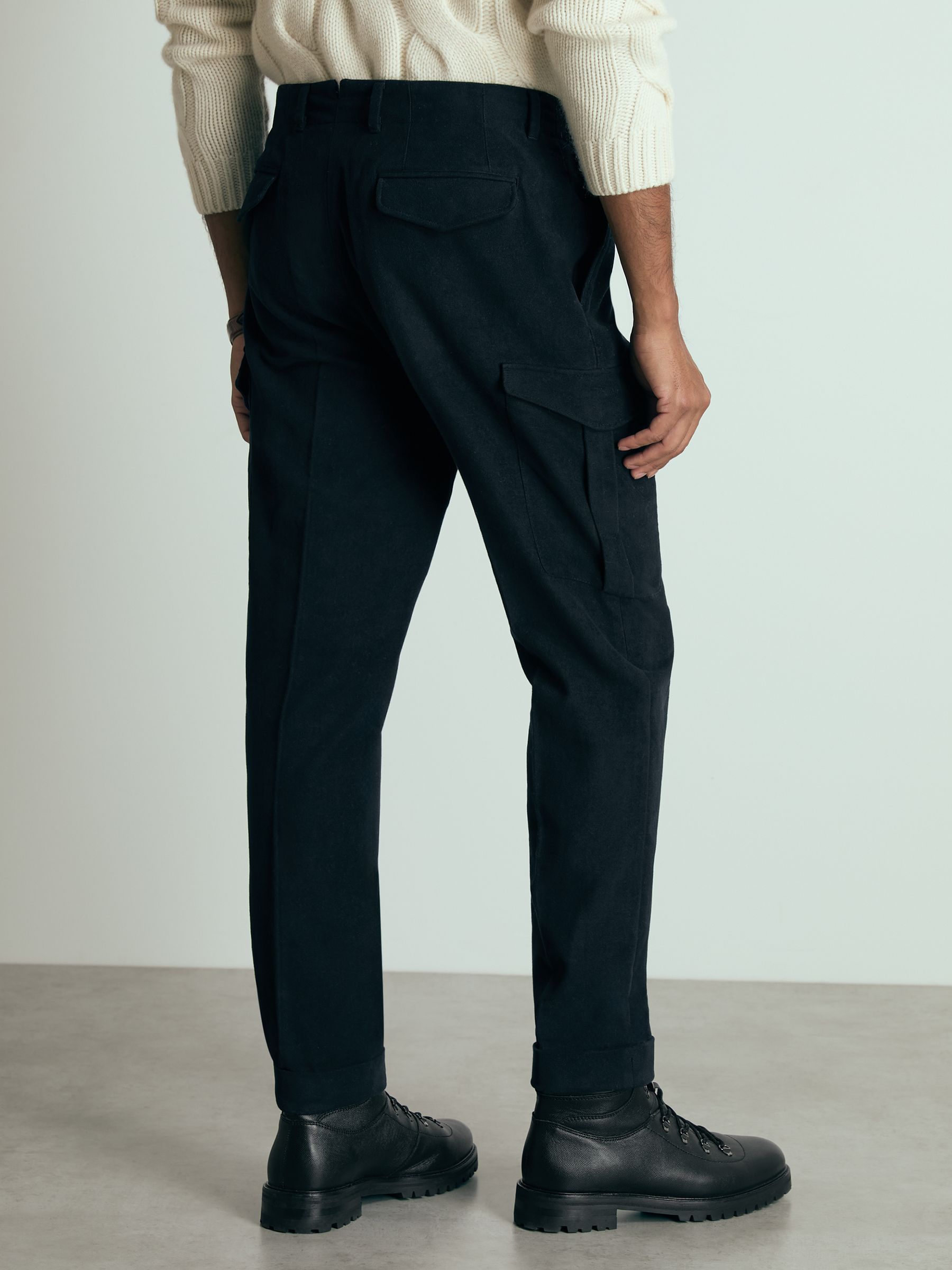 Atelier Cotton-Moleskin Cargo Trousers in Navy - image 4