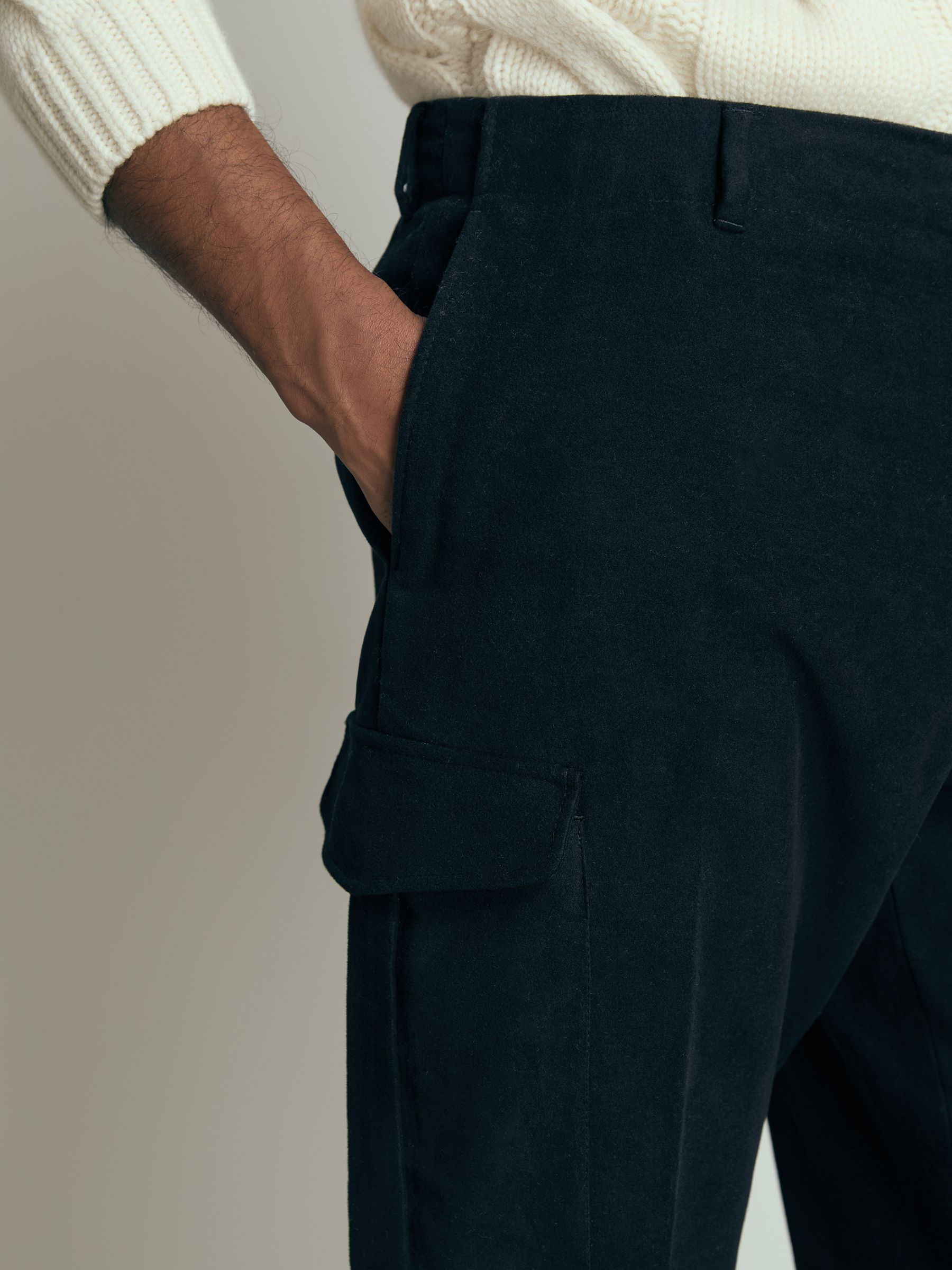 Atelier Cotton-Moleskin Cargo Trousers in Navy - image 5