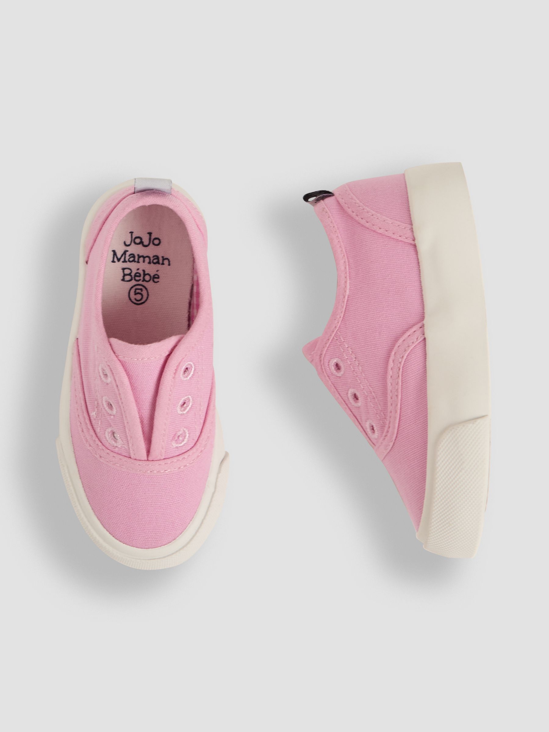 Pink Canvas Plimsole Shoes - Image 3 of 4