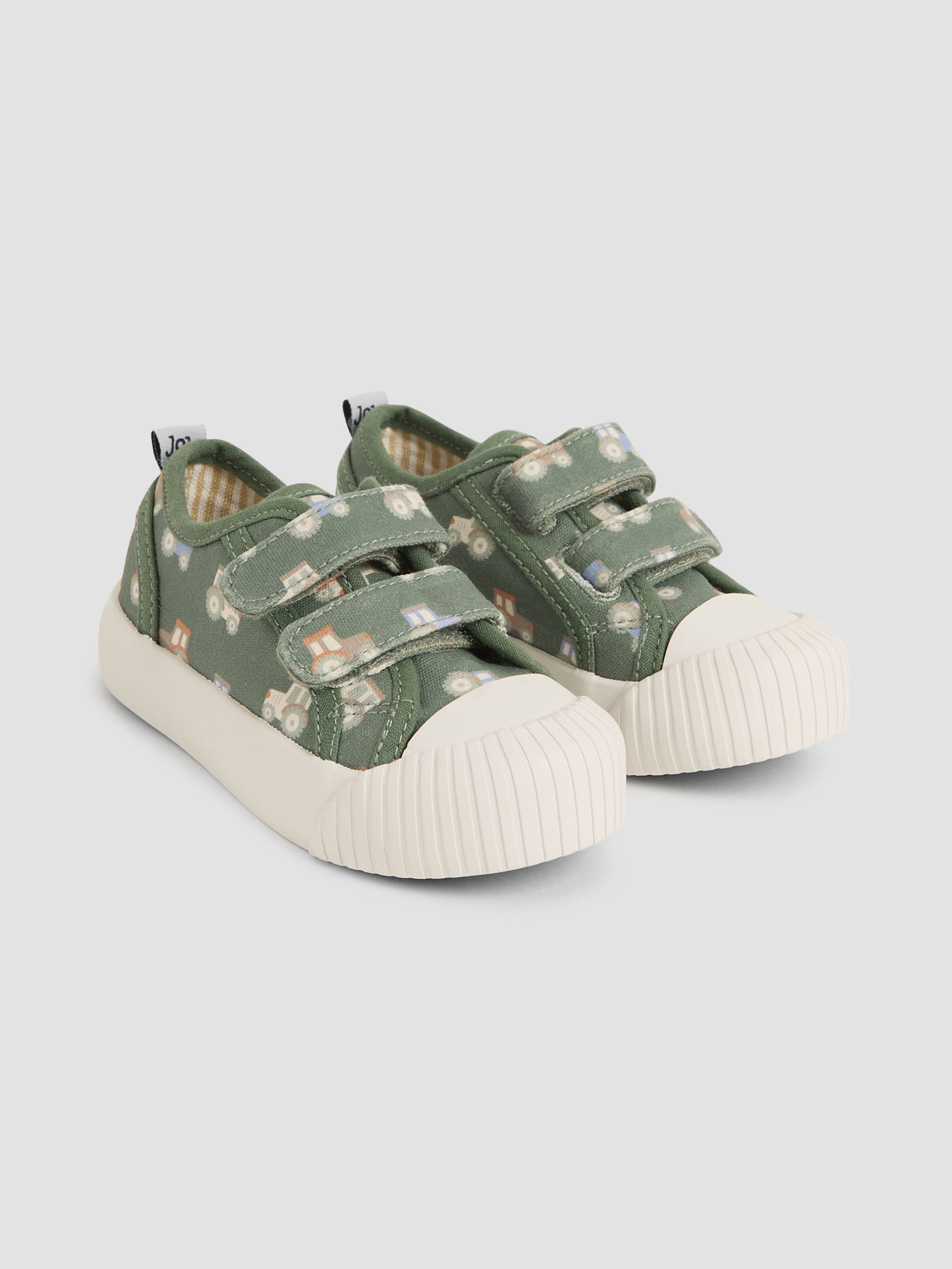 Khaki Double Strap Canvas Pumps - Image 1 of 4