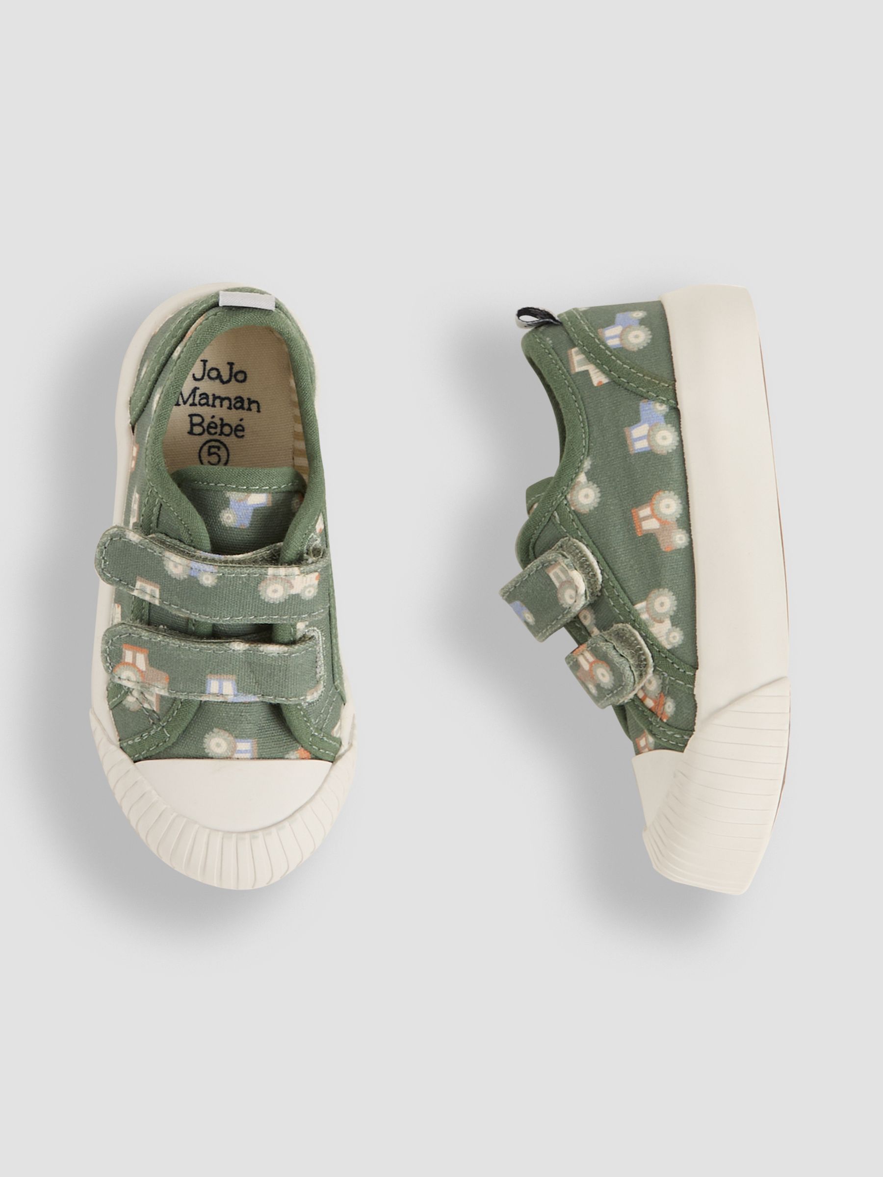 Khaki Double Strap Canvas Pumps - Image 2 of 4