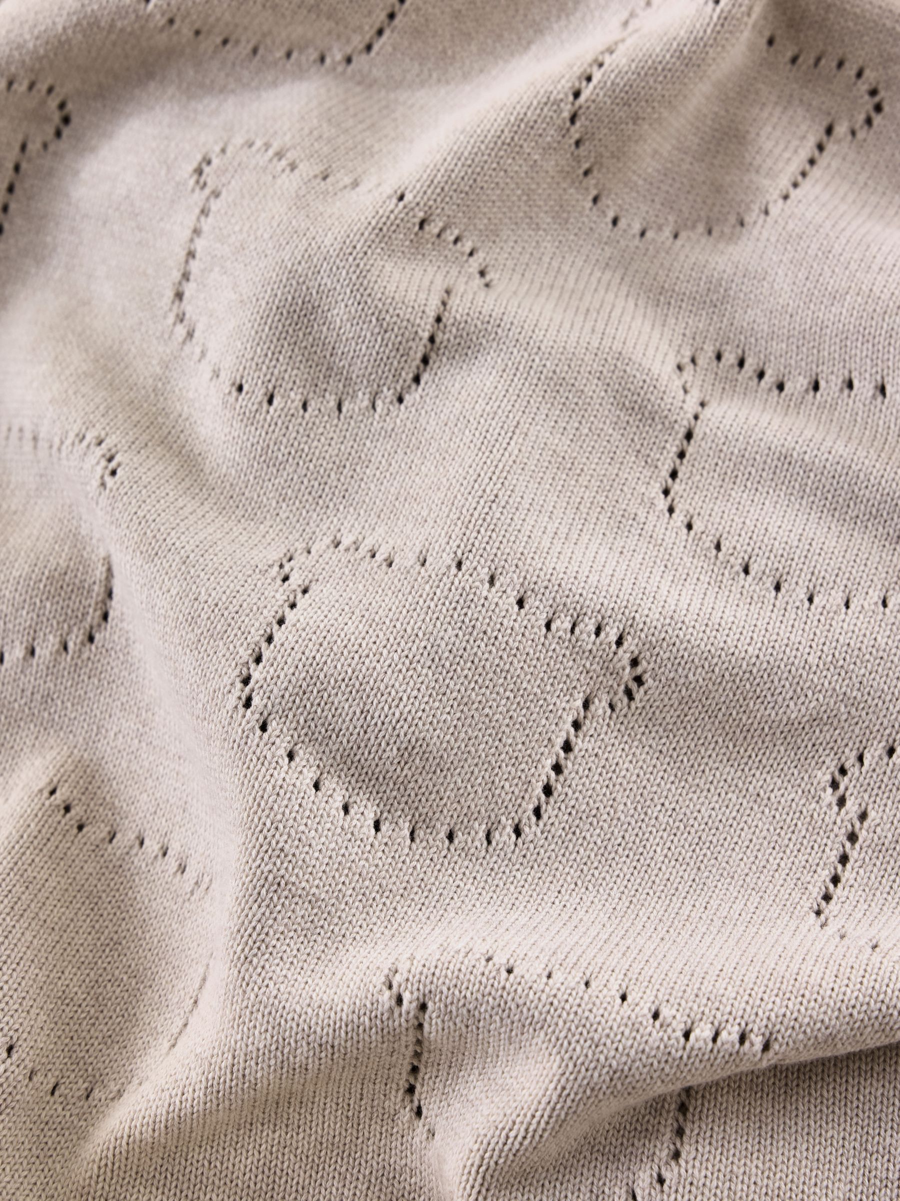 Natural Bear Pointelle Baby Blanket - Image 4 of 4