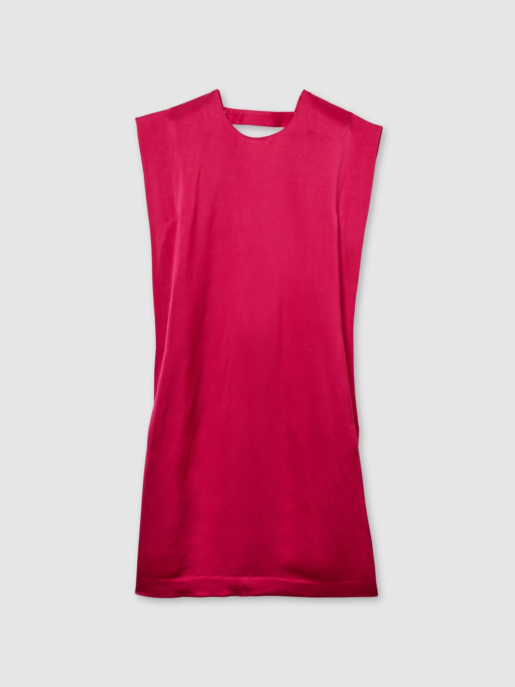 Satin Sleeveless Tunic Dress in Pink - Image 2 of 6