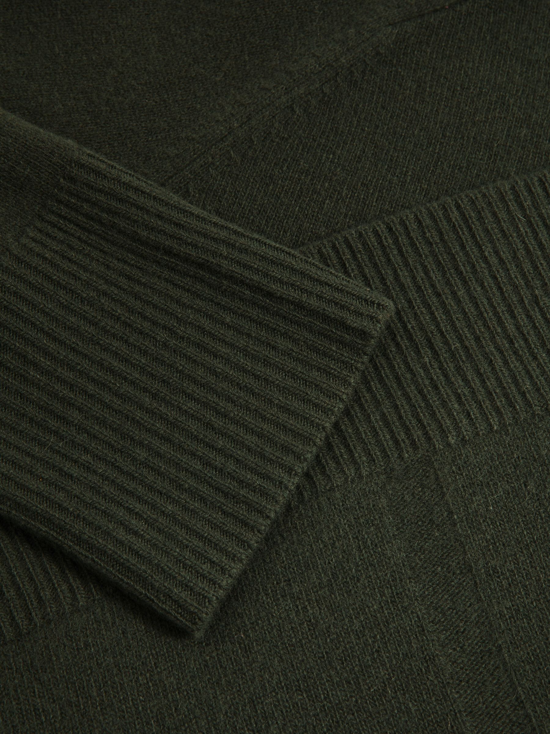 Wool Cashmere Roll Neck Jumper in Khaki - Image 7 of 7