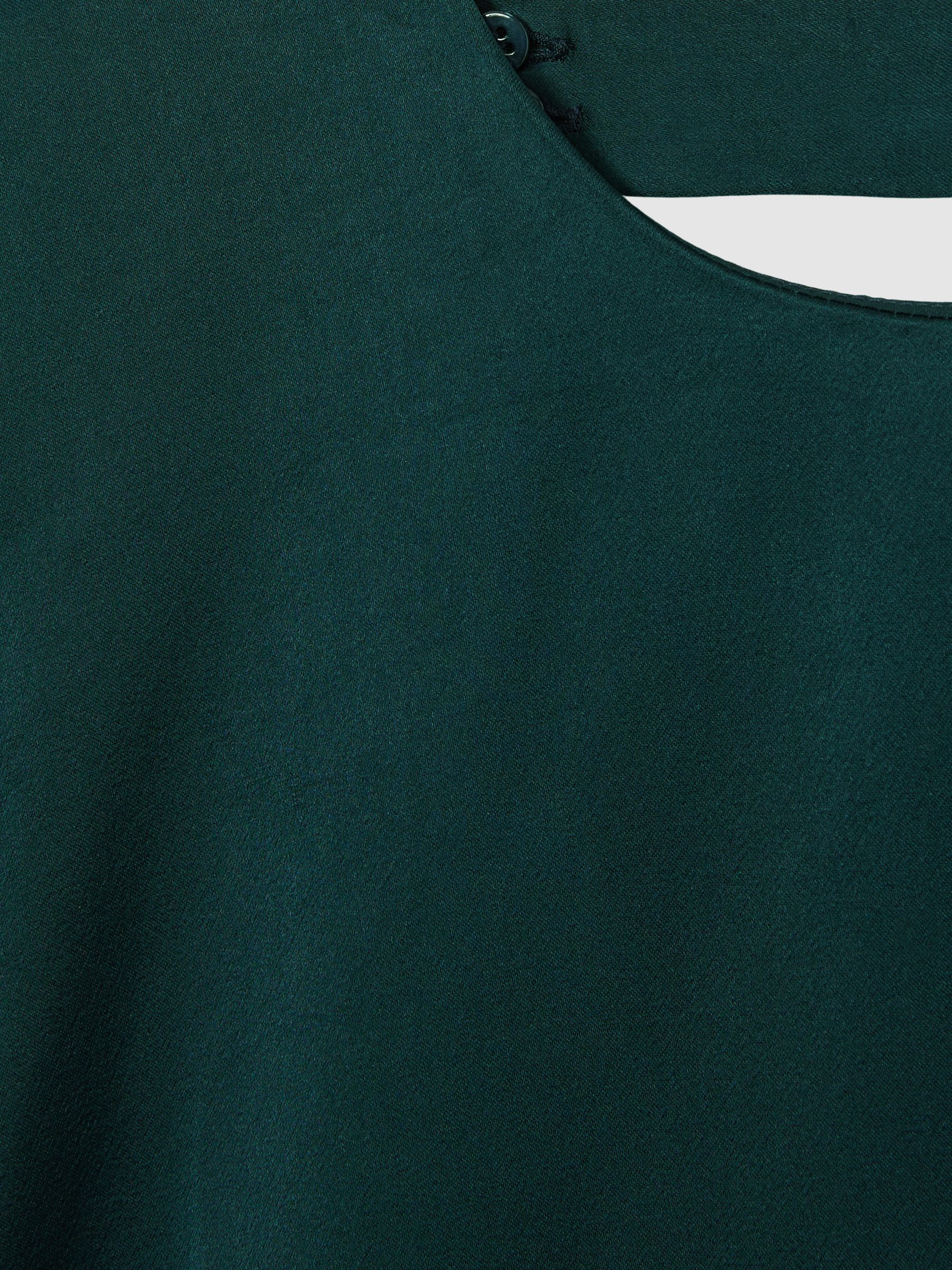 Satin Sleeveless Tunic Dress in Teal - Image 6 of 6