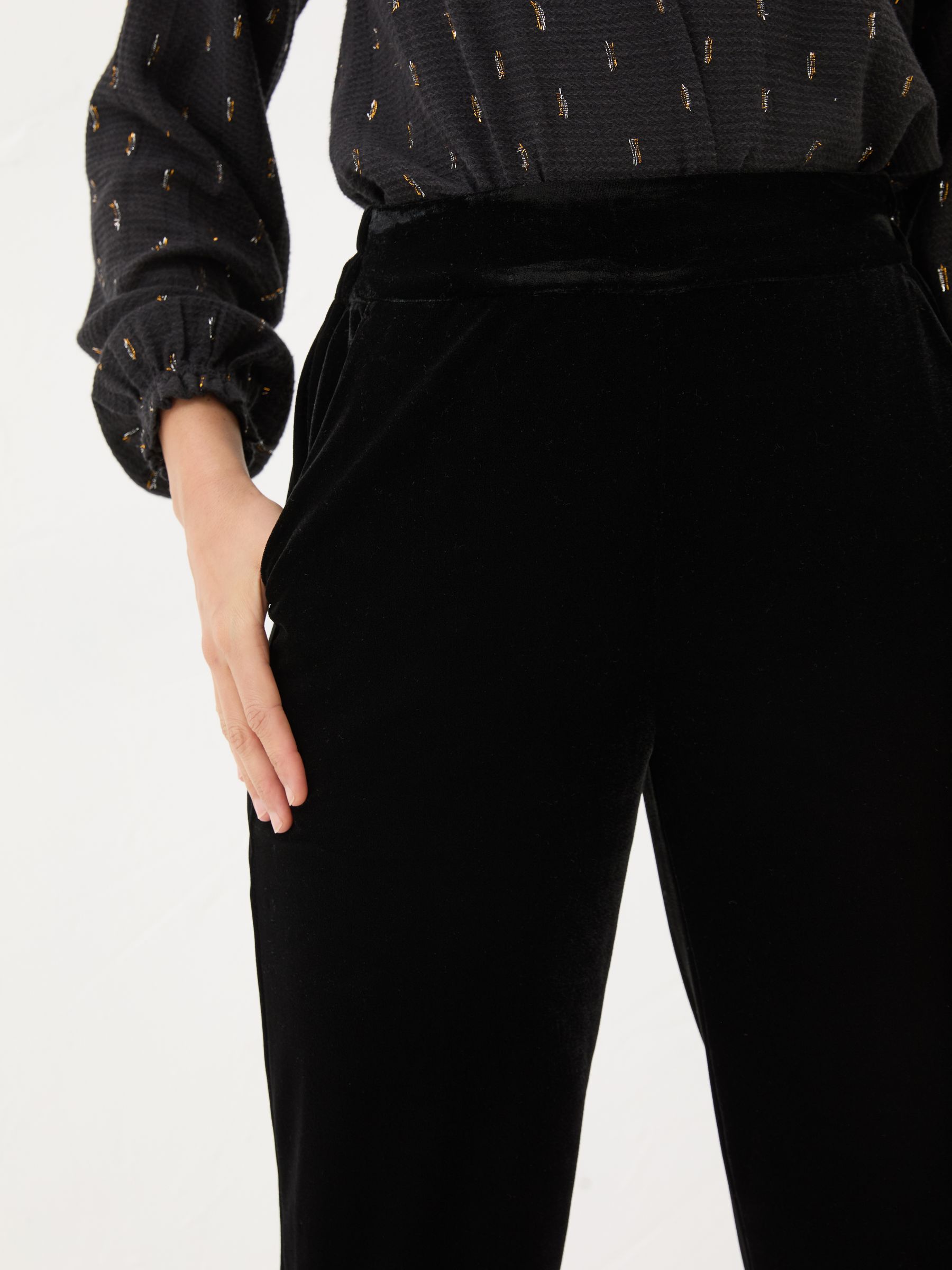 Black Dark Skies Velvet Joggers - Image 5 of 6