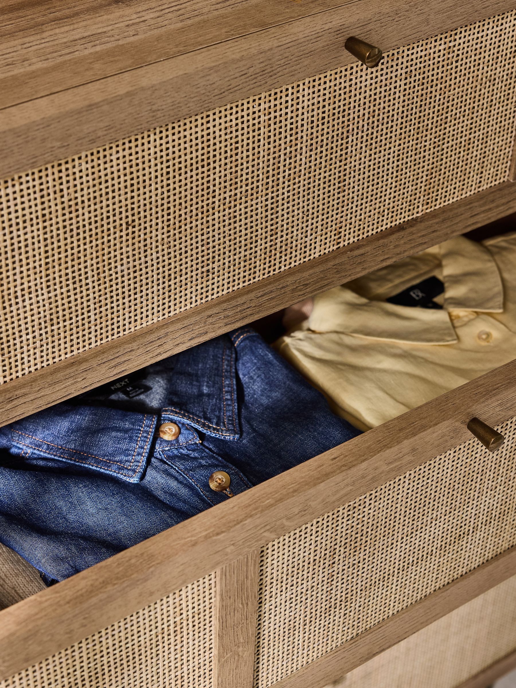 Pavia Accent Rattan Chest of Drawers in Oak Effect - Image 3 of 6