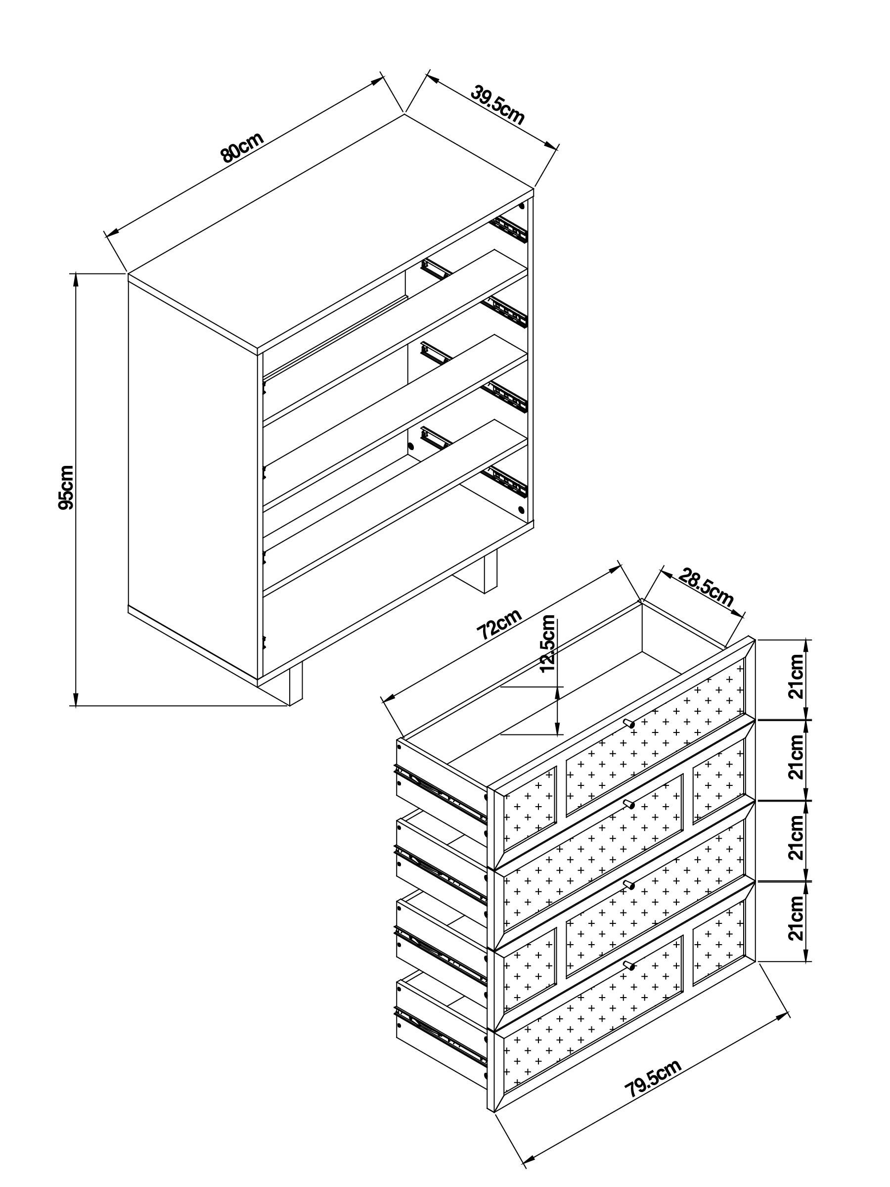 Pavia Accent Rattan Chest of Drawers in Oak Effect - Image 7 of 7