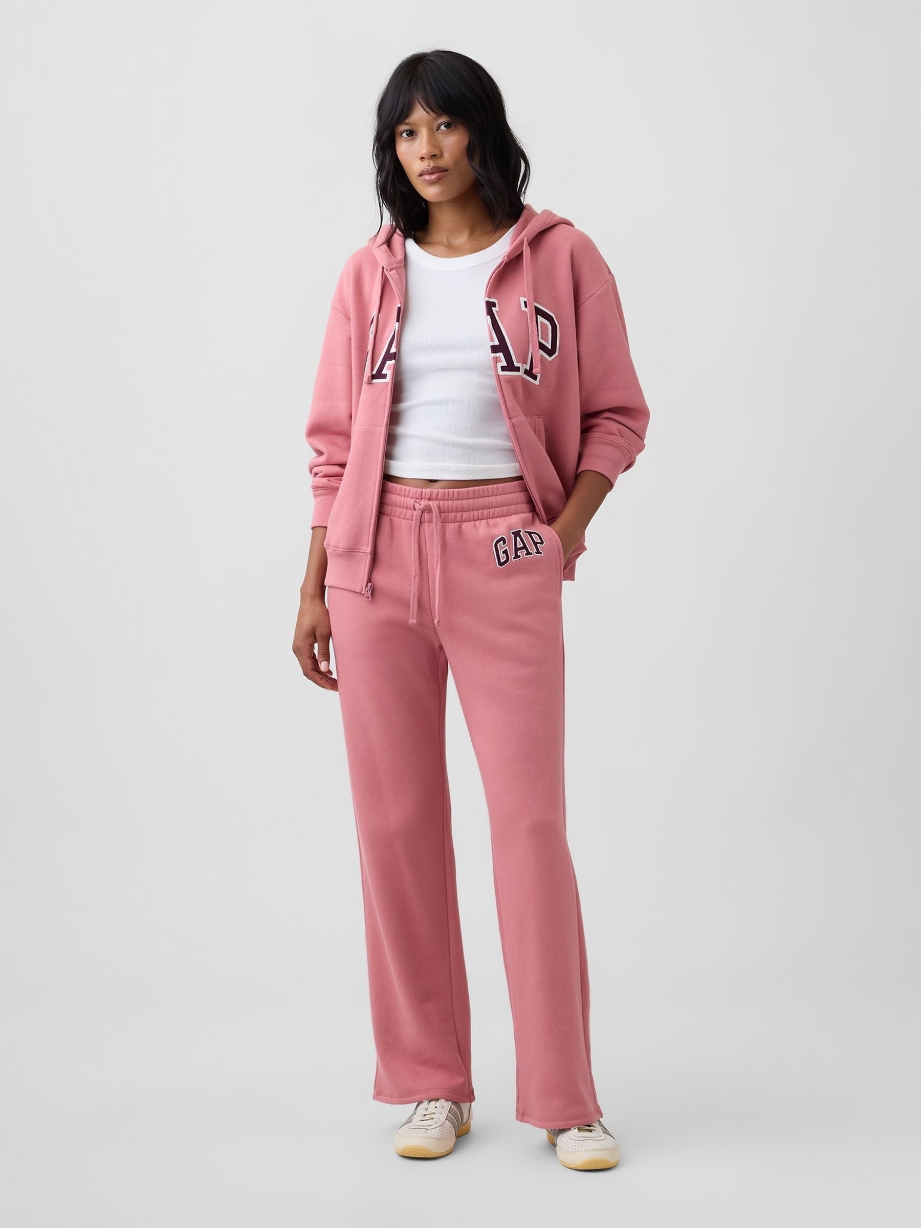 Rose Pink Logo Straight Joggers - Image 3 of 5
