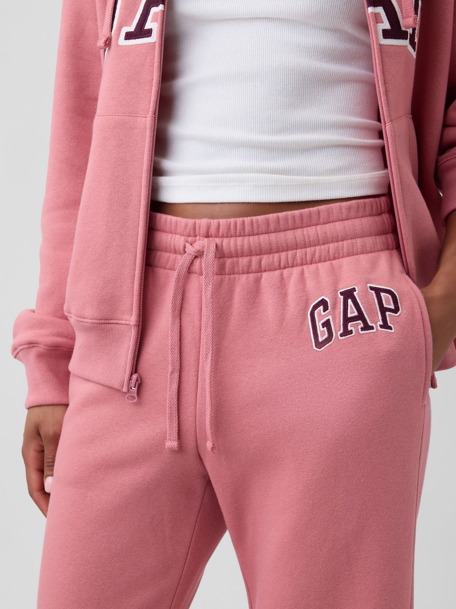 Rose Pink Logo Straight Joggers - Image 4 of 5