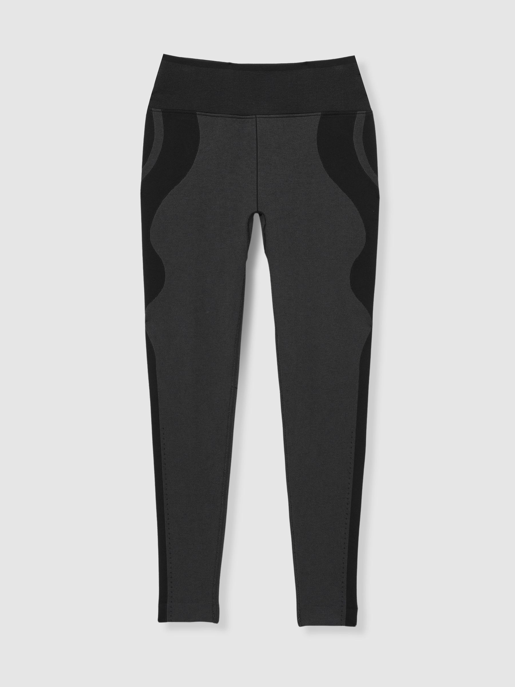 Wave-Stripe High-Rise Leggings in Black - Image 2 of 7