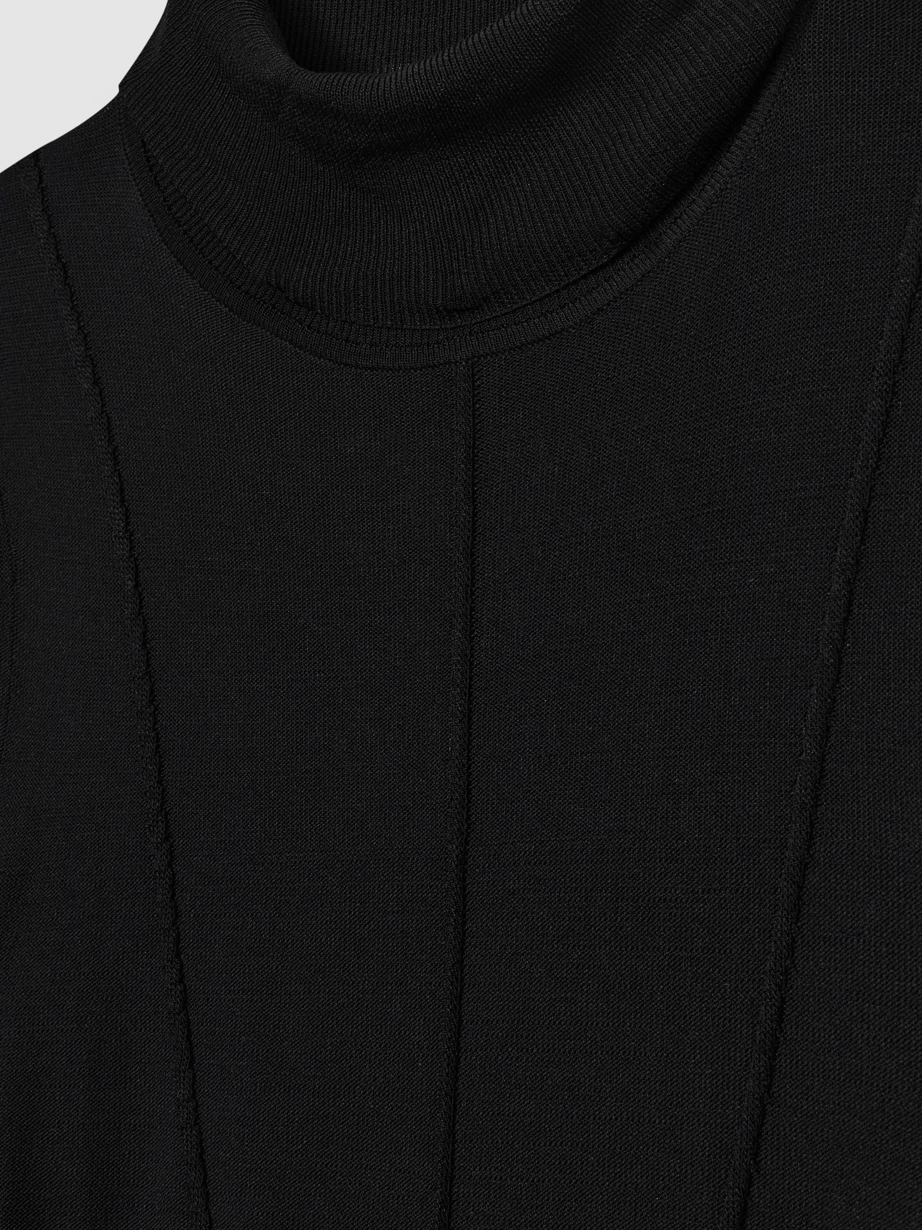 Seamed Roll-Neck Top in Black - Image 6 of 6