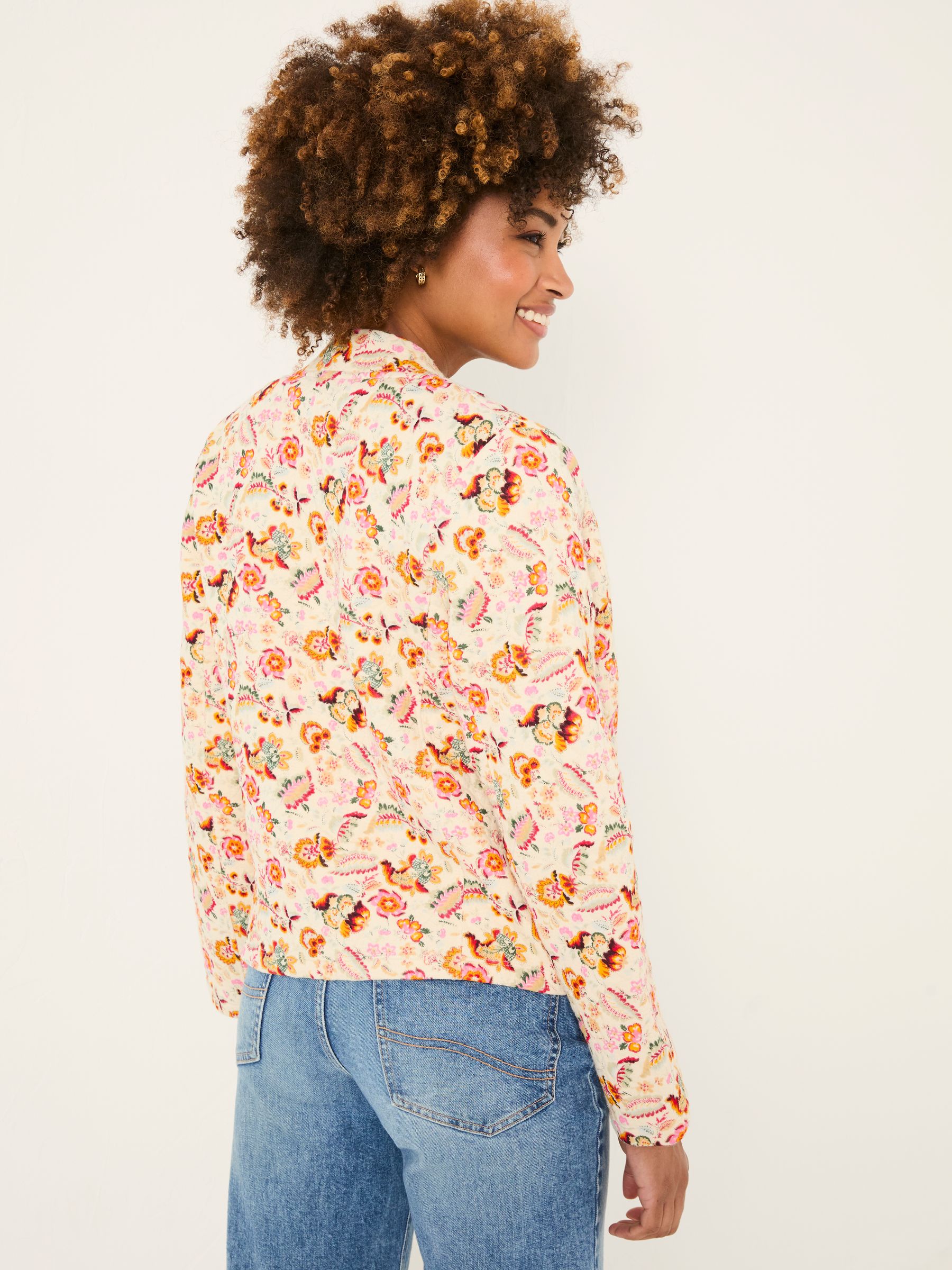 Ivory Historical Floral Quilted Jersey Jacket - Image 2 of 5