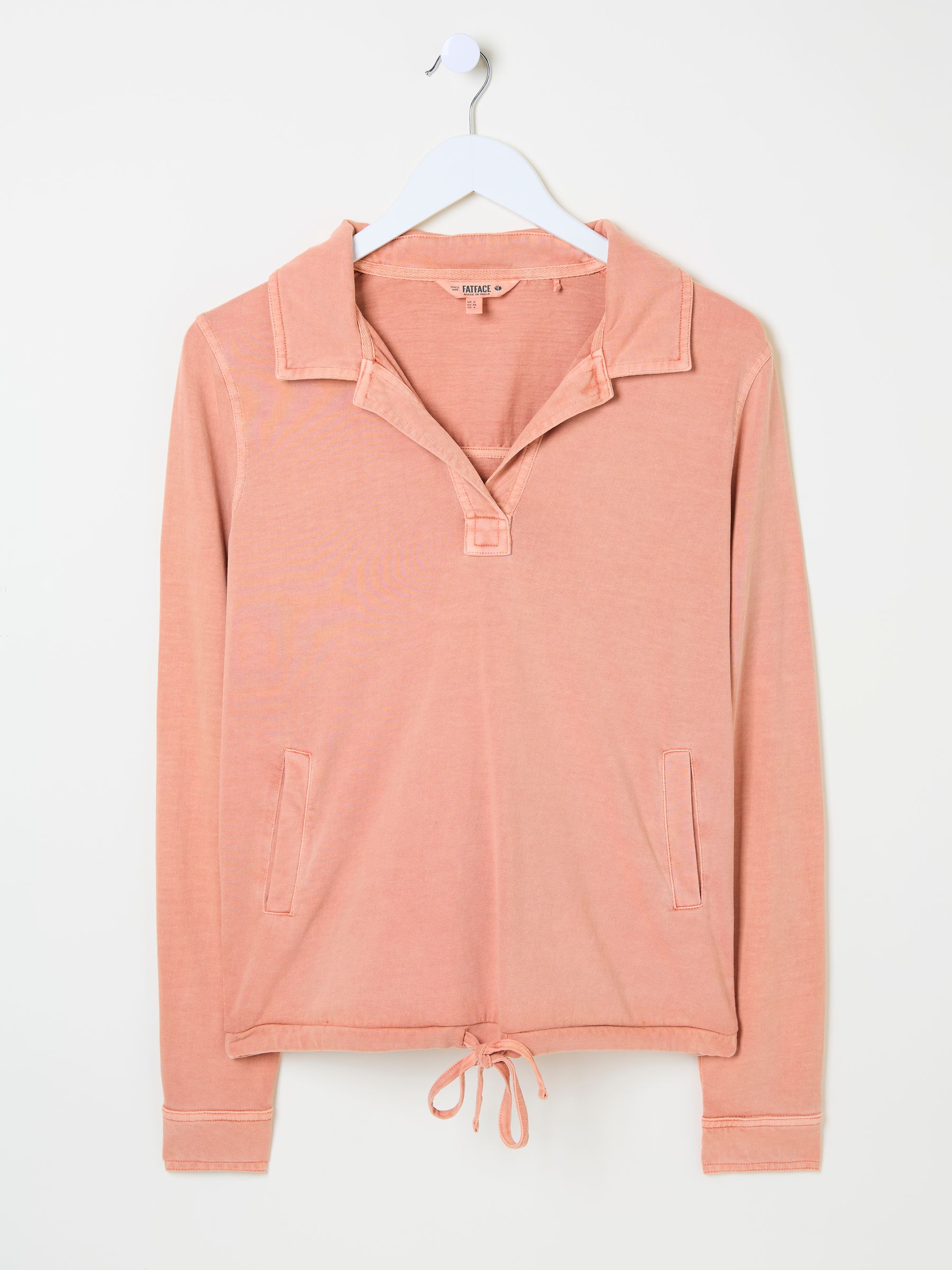 Jess Nude Pink Popover Jersey Shirt - Image 8 of 8