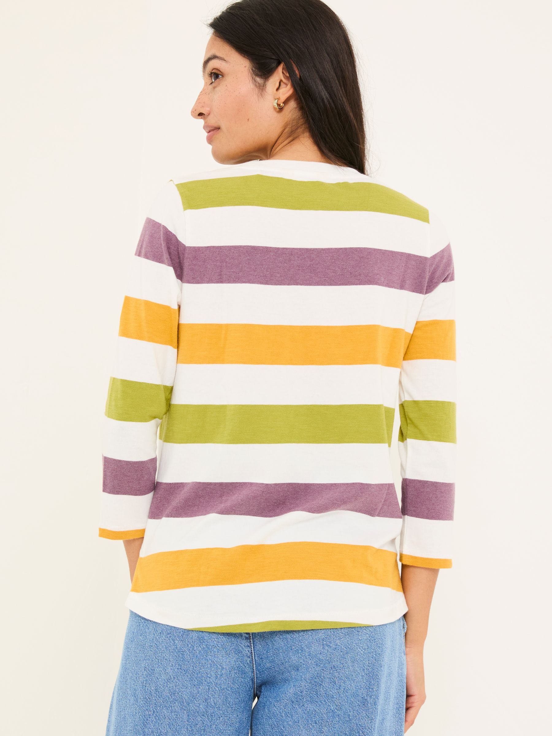 Natalie Ivory 3/4 Sleeve 100% Cotton Top - Image 2 of 6