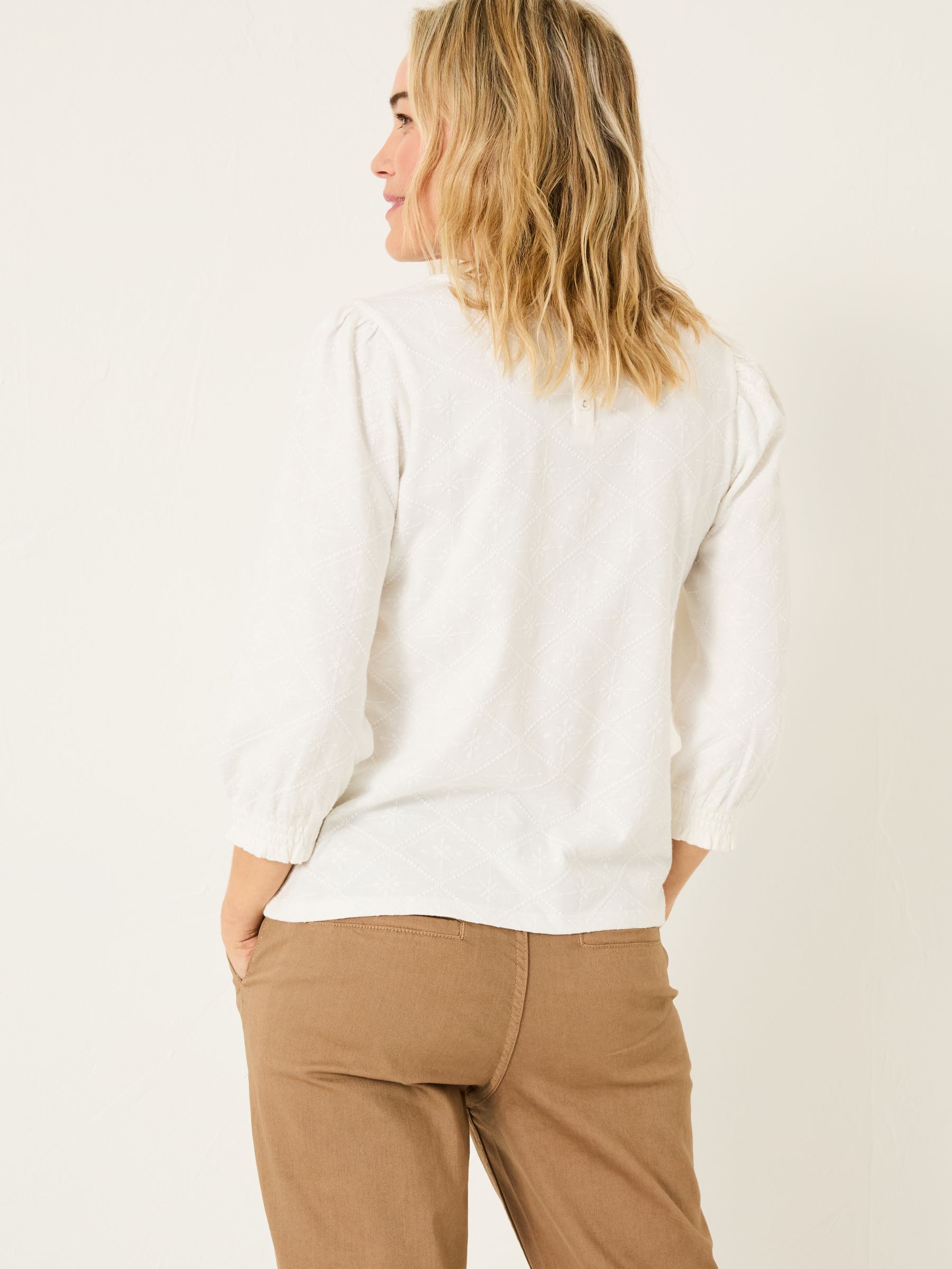 Polly White Broderie Top - Image 3 of 11