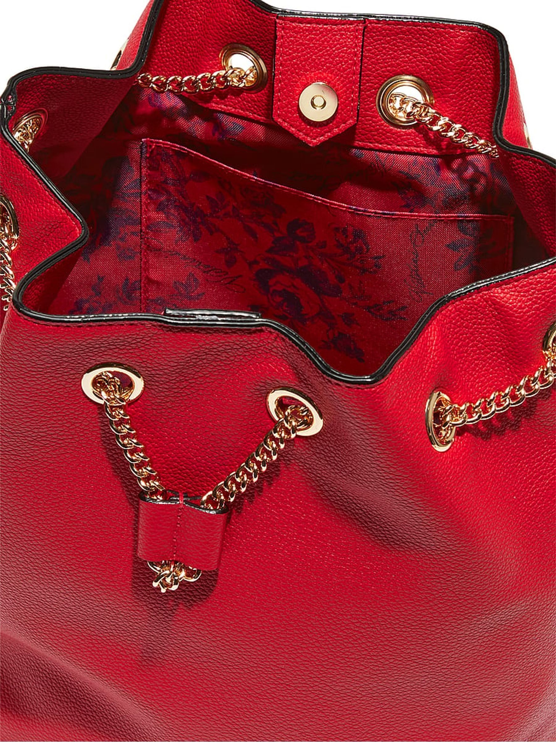 Red Bucket Crossbody Bag - Image 3 of 4