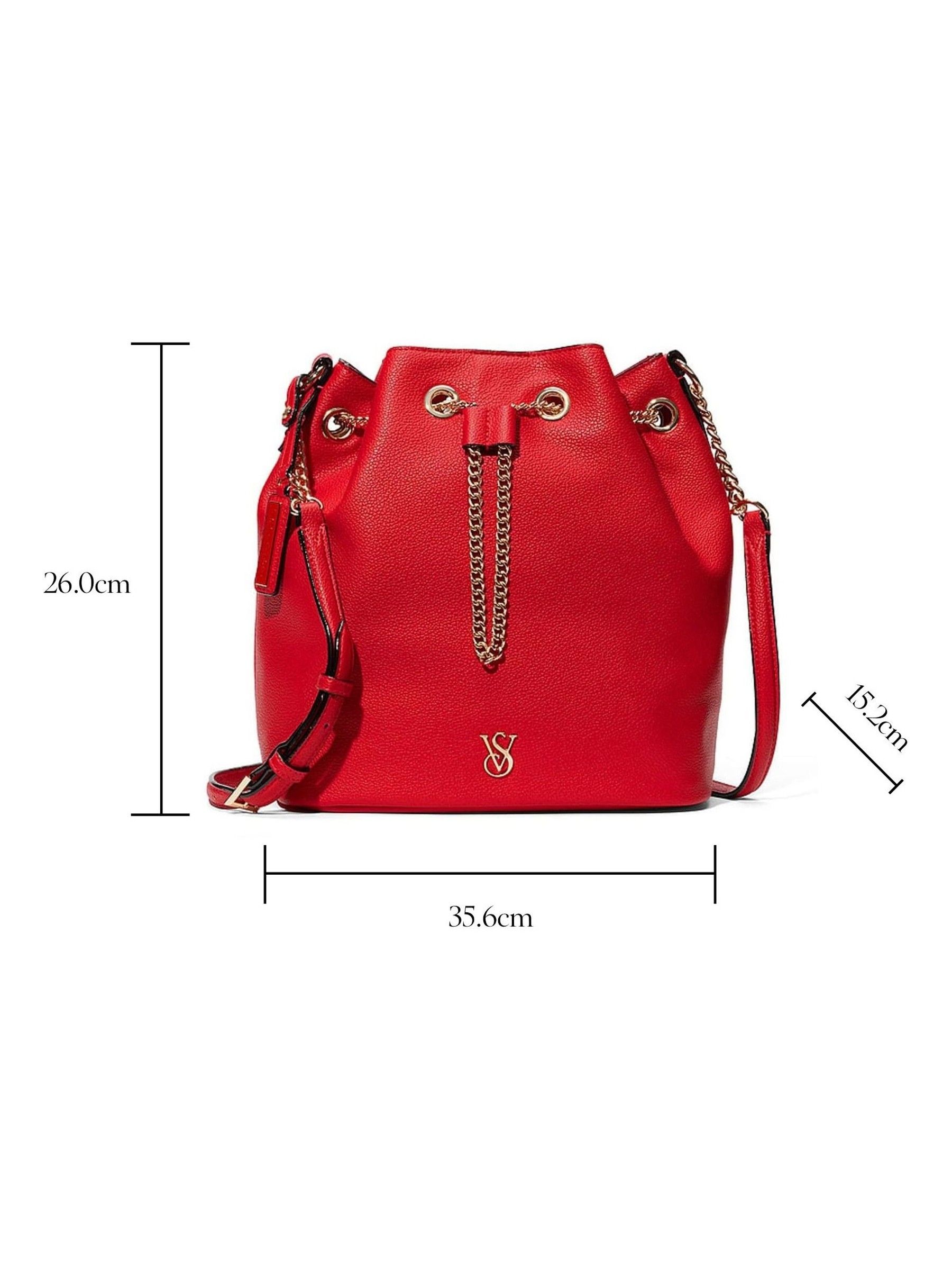 Red Bucket Crossbody Bag - Image 4 of 4