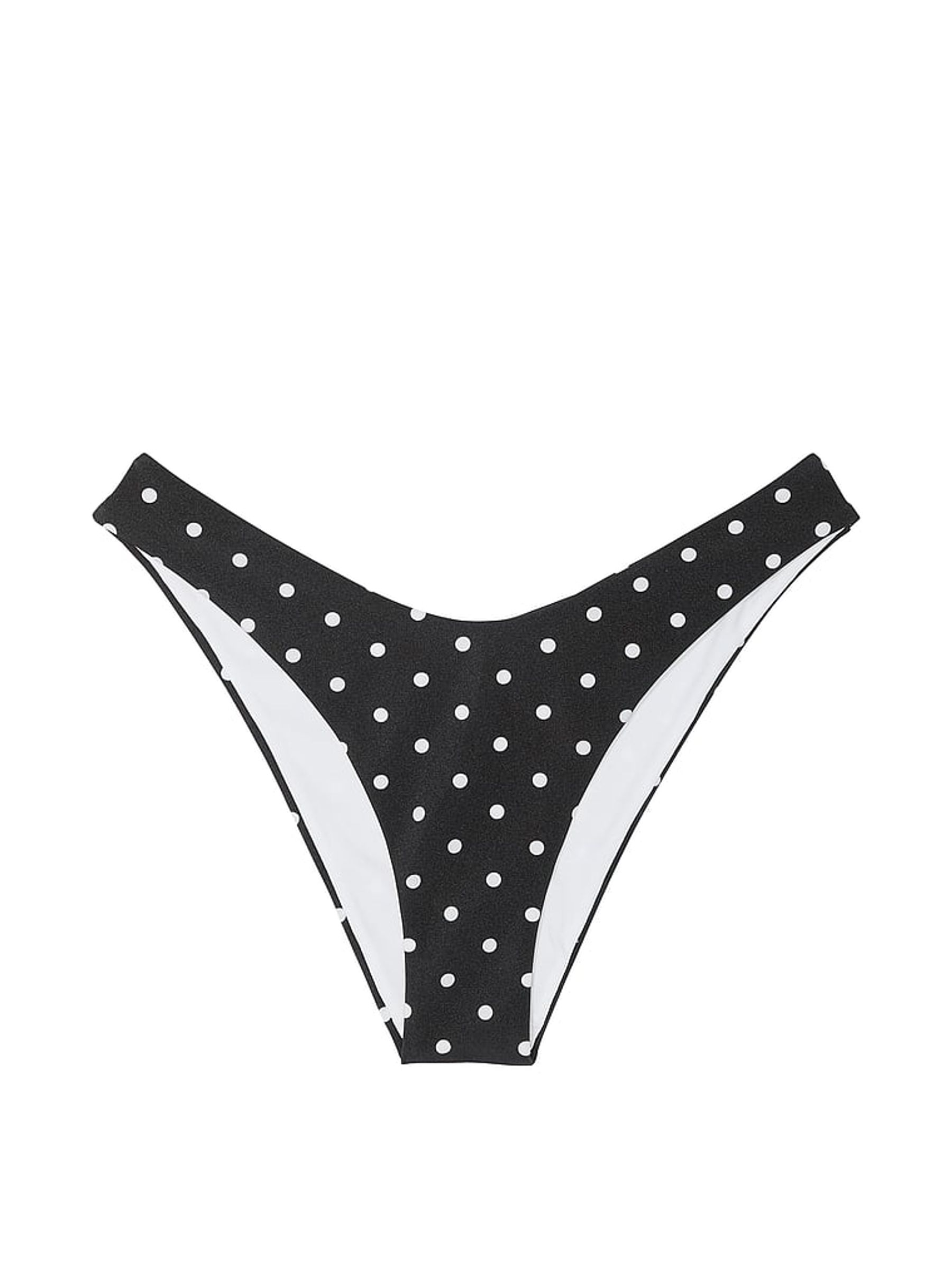 Black And White Dot Brazilian Bikini Bottoms - Image 4 of 4