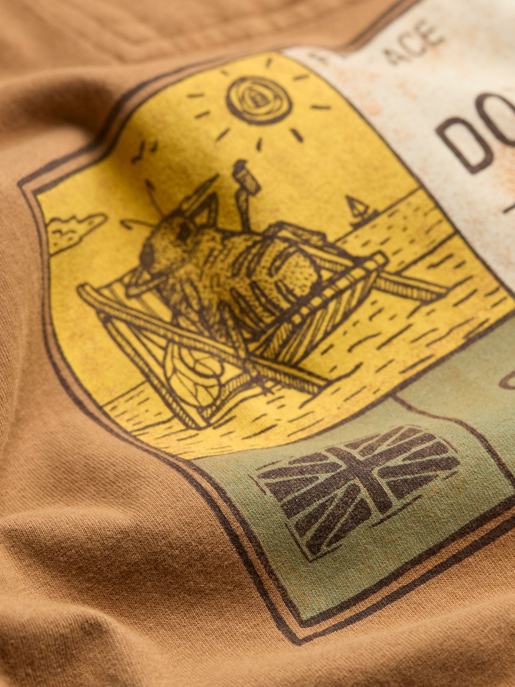 Tan Brown Beeble Doing Nothing Graphic T-Shirt - Image 10 of 10