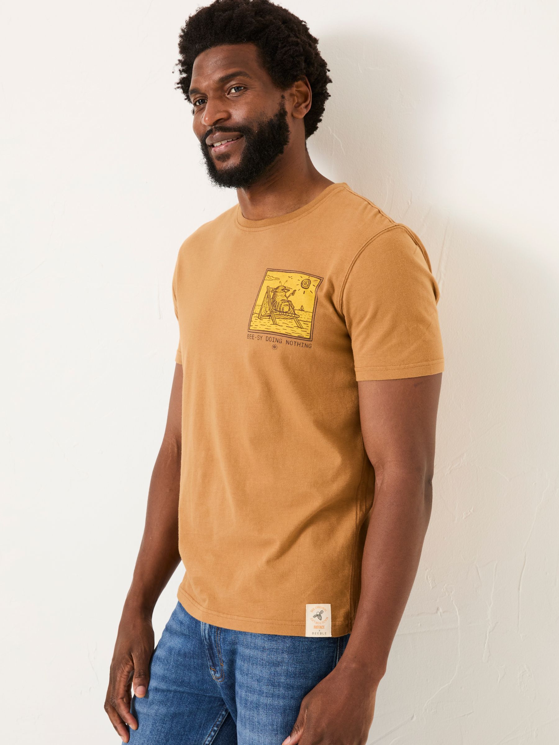 Tan Brown Beeble Doing Nothing Graphic T-Shirt - Image 2 of 10