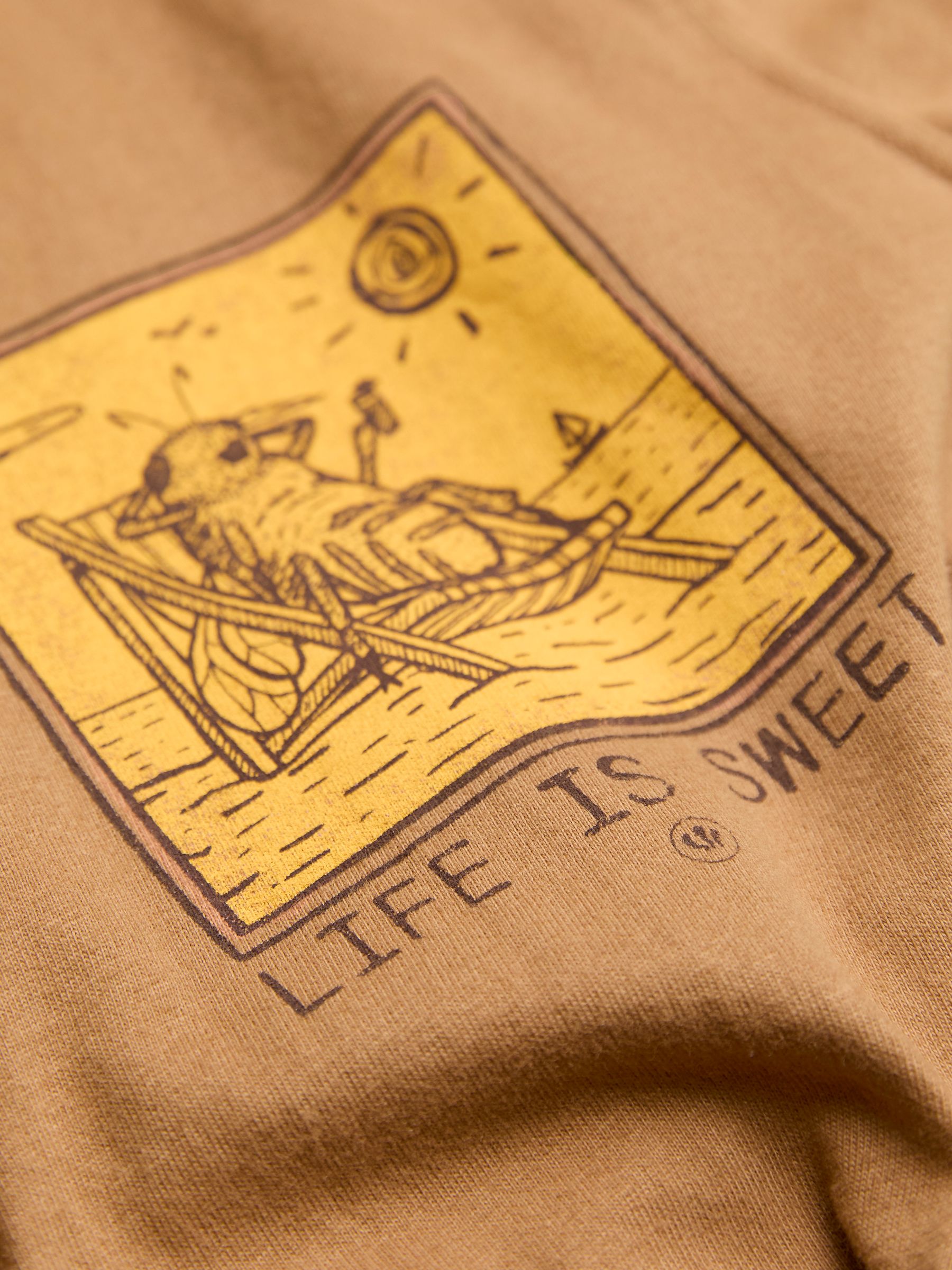 Tan Brown Beeble Doing Nothing Graphic T-Shirt - Image 9 of 10