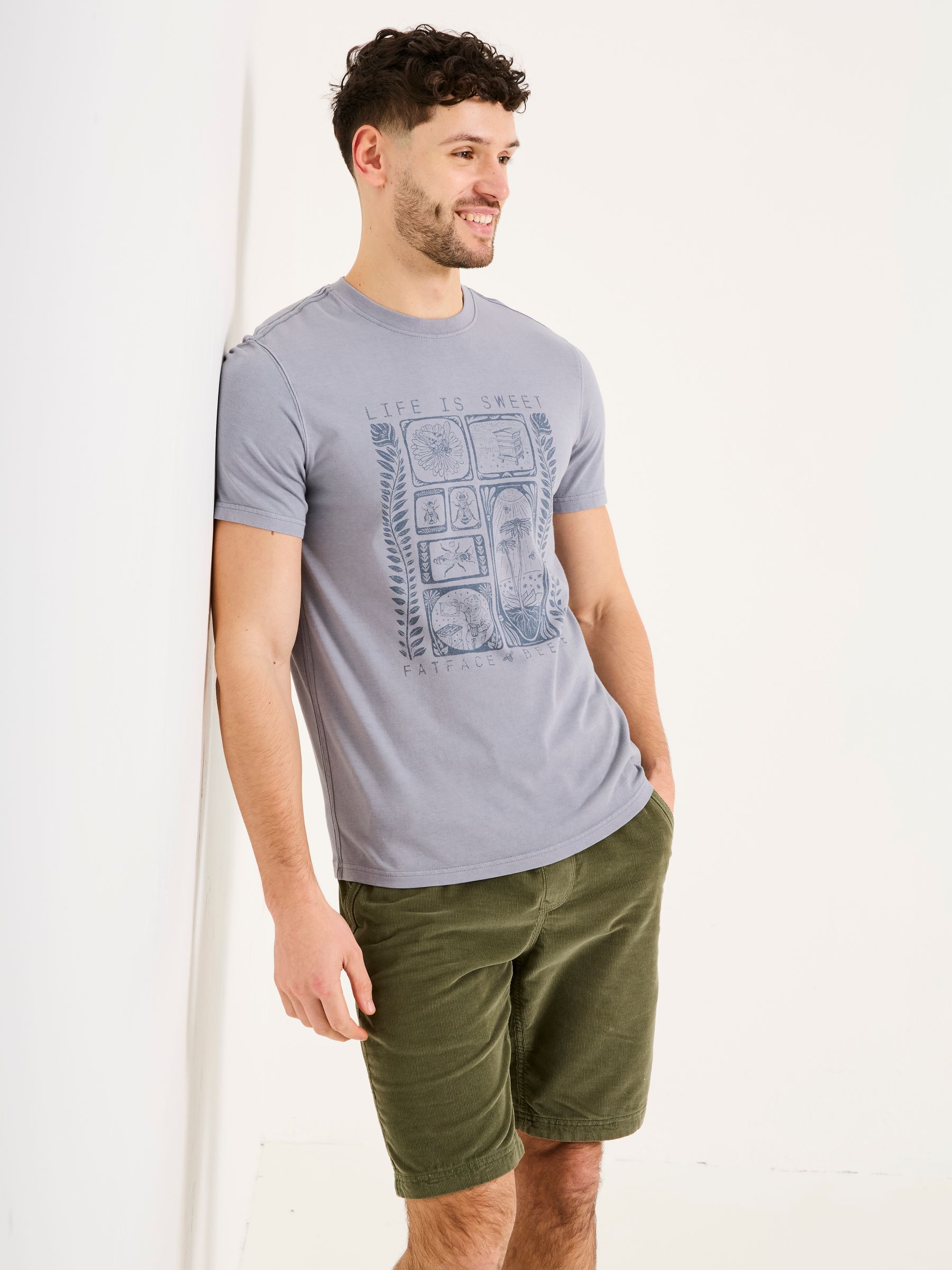 Grey Beeble Tile Graphic T-Shirt - Image 1 of 5