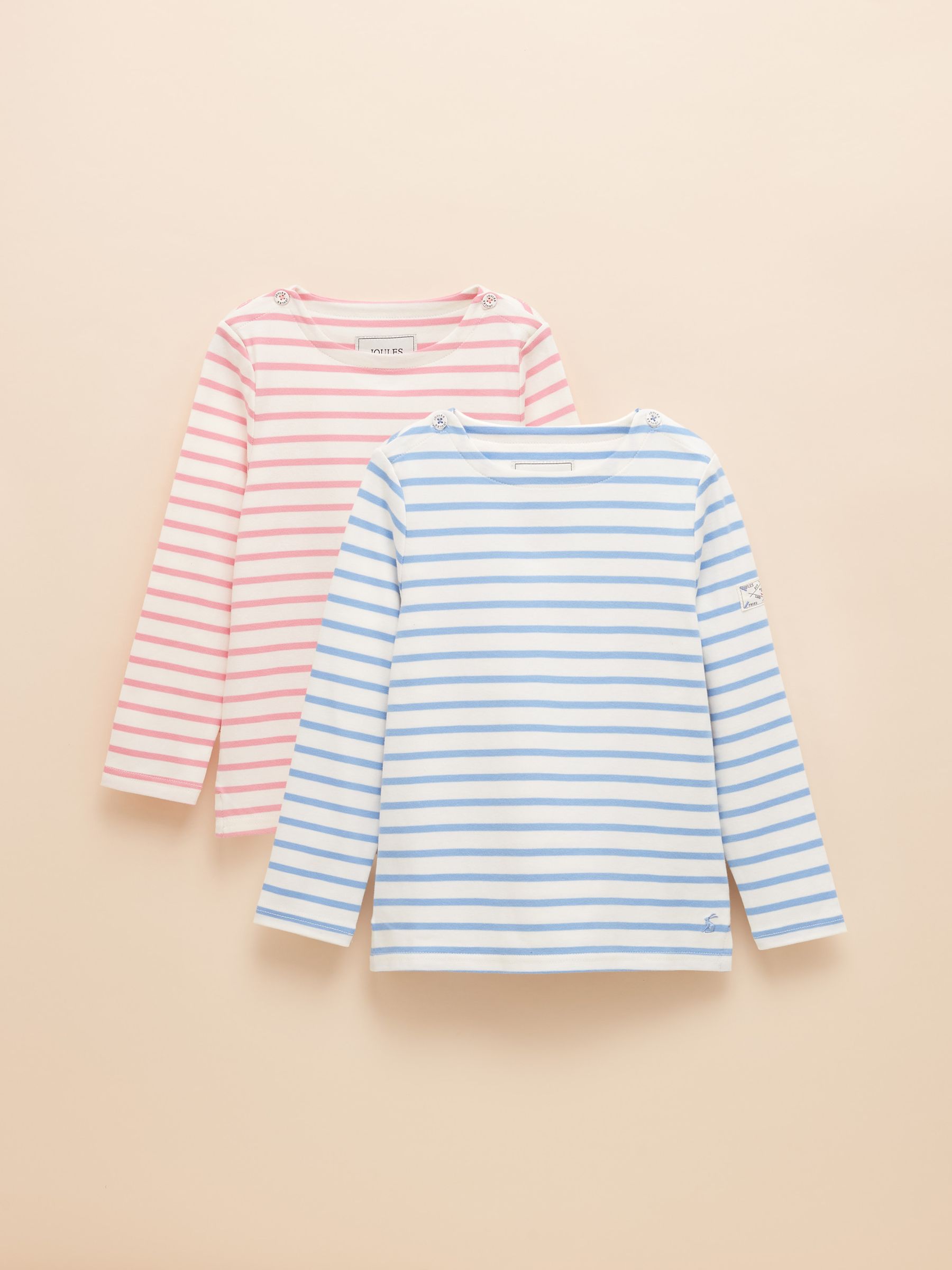 Girls' Harbour Pink & Blue Pack of Two Long Sleeve Jersey Top - Image 2 of 8