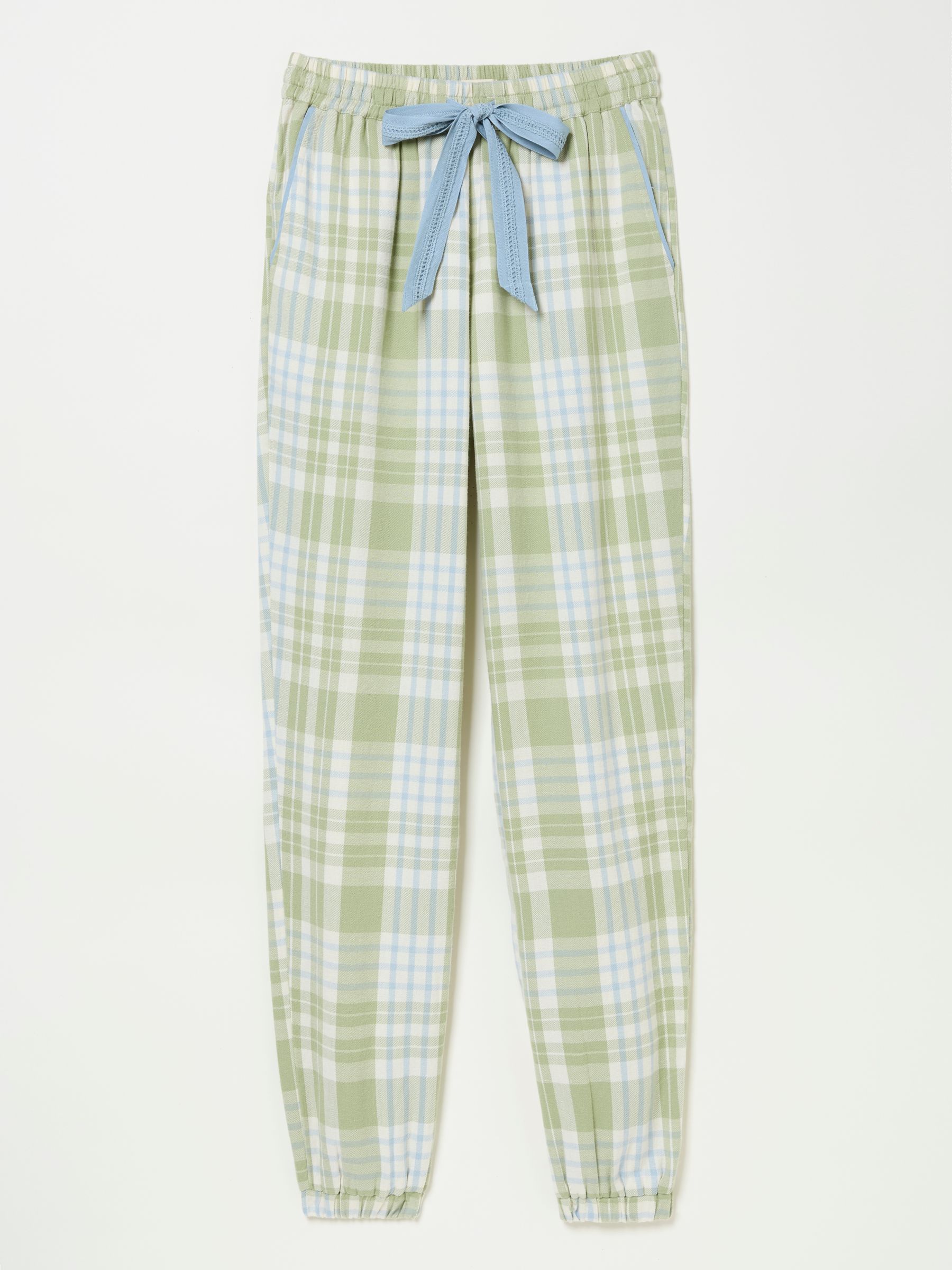 Cora Green 100% Cotton Check Pyjama Bottoms - Image 6 of 6