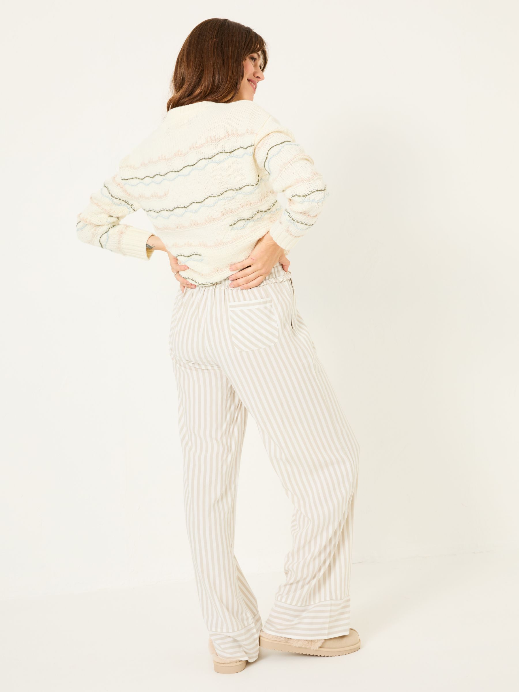 Lola Natural Stripe Pyjama Bottoms - Image 2 of 5