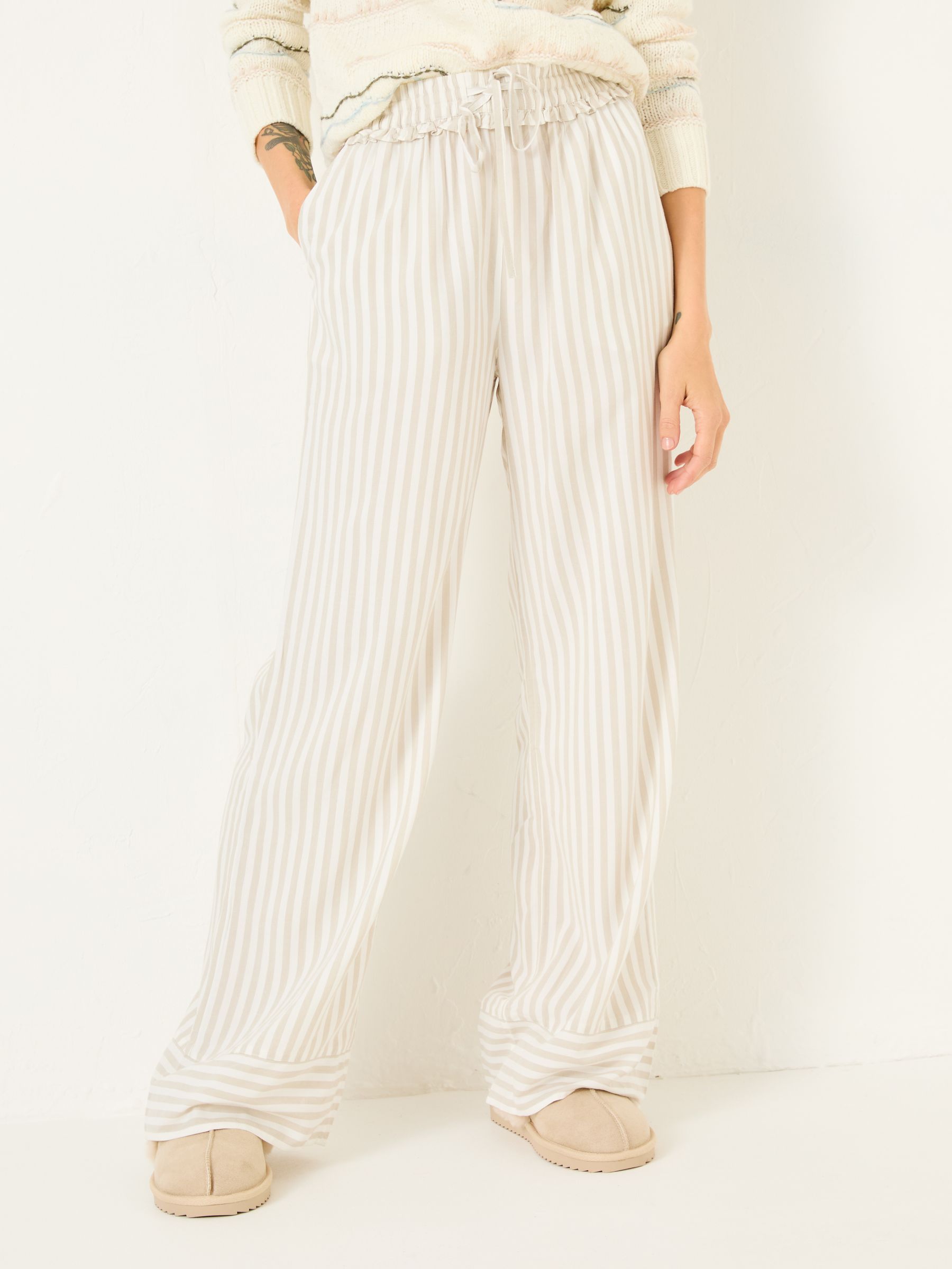 Lola Natural Stripe Pyjama Bottoms - Image 3 of 5