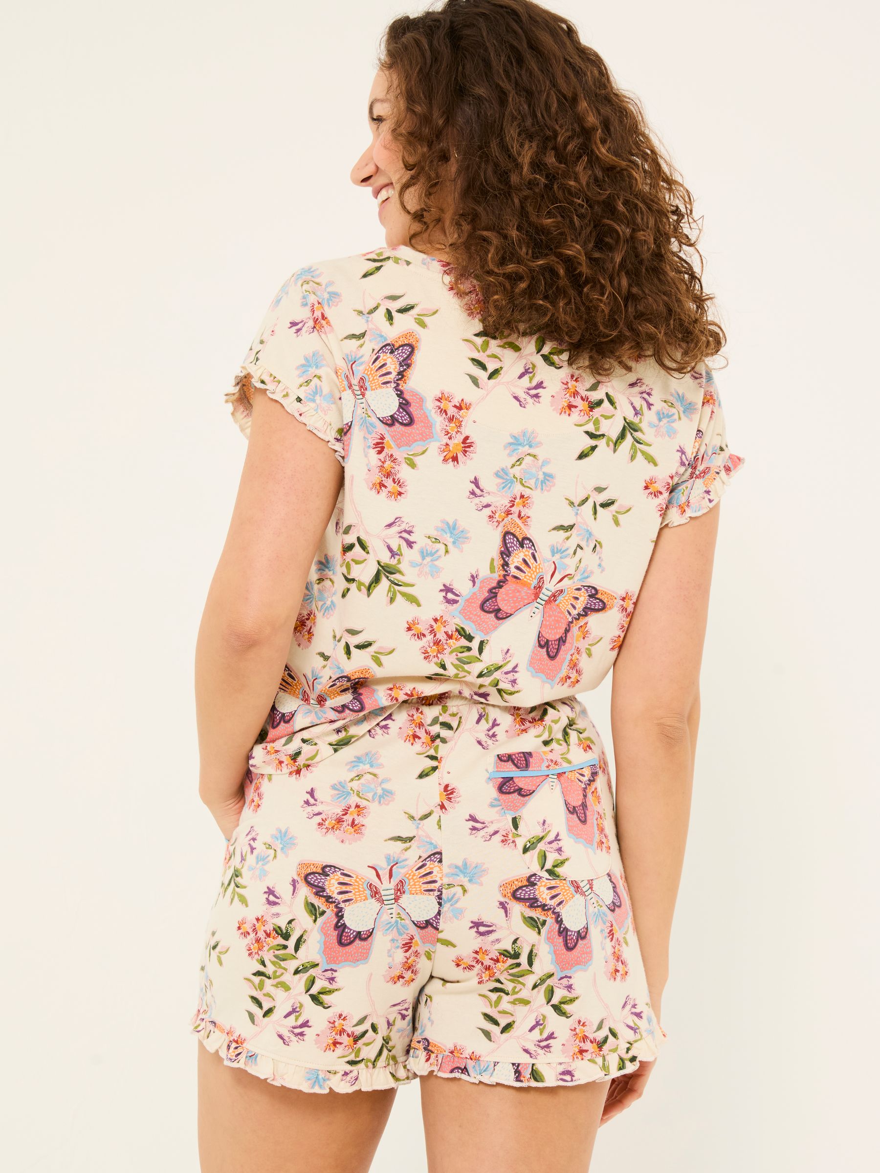 Multi Butterfly Pyjama Shorts Set - Image 2 of 5