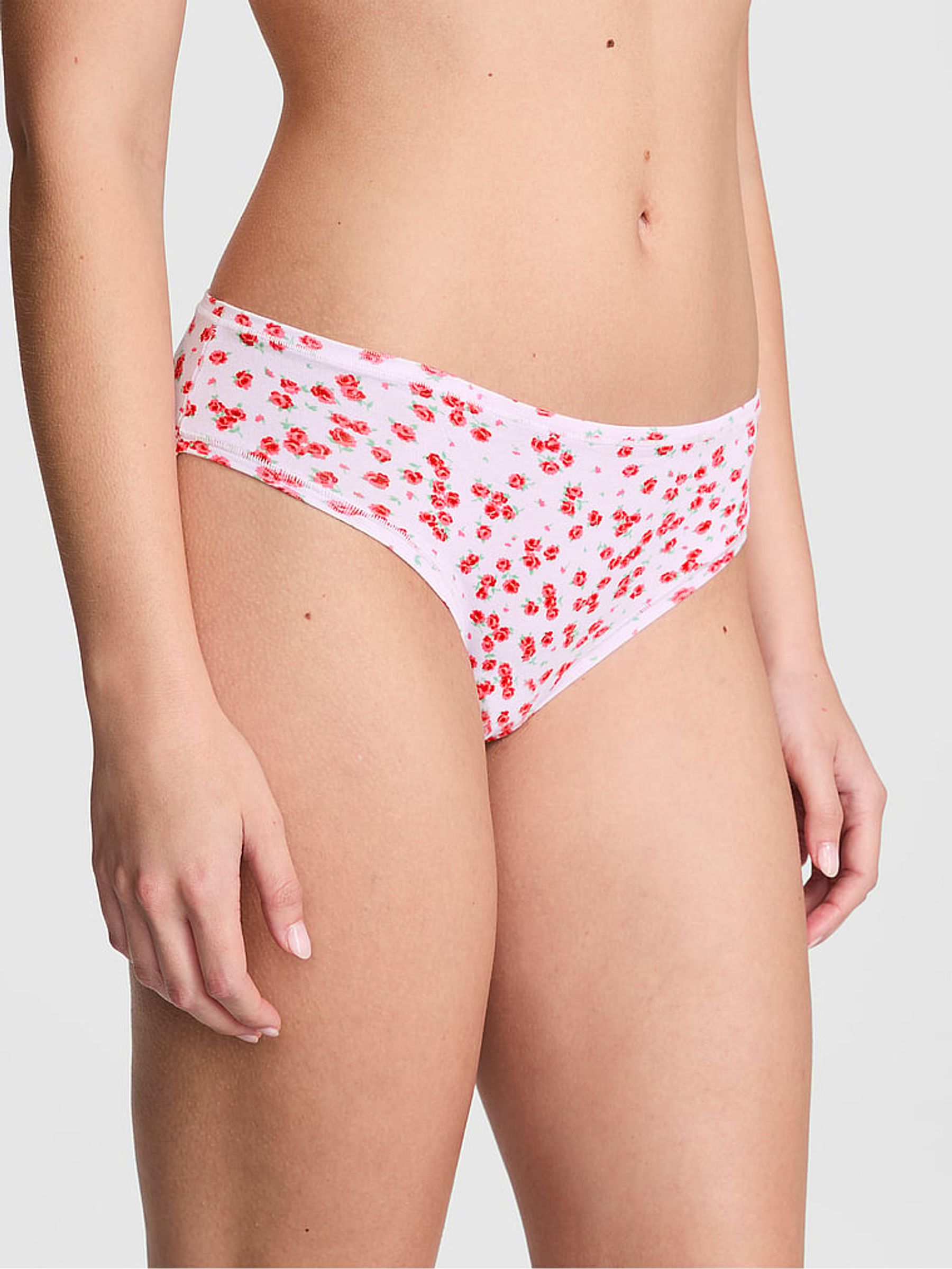 Purple Whisper Floral Cheeky Cotton Knickers - Image 1 of 3