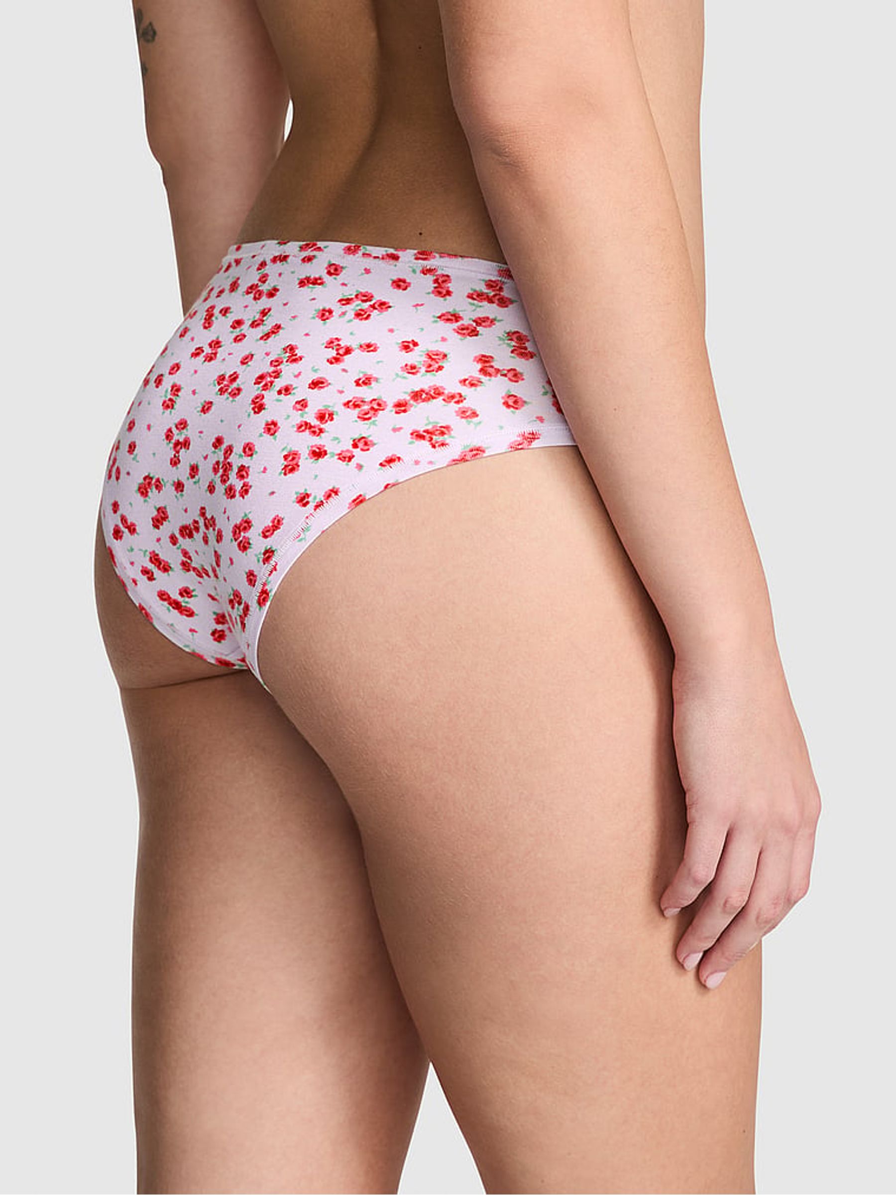 Purple Whisper Floral Cheeky Cotton Knickers - Image 2 of 3