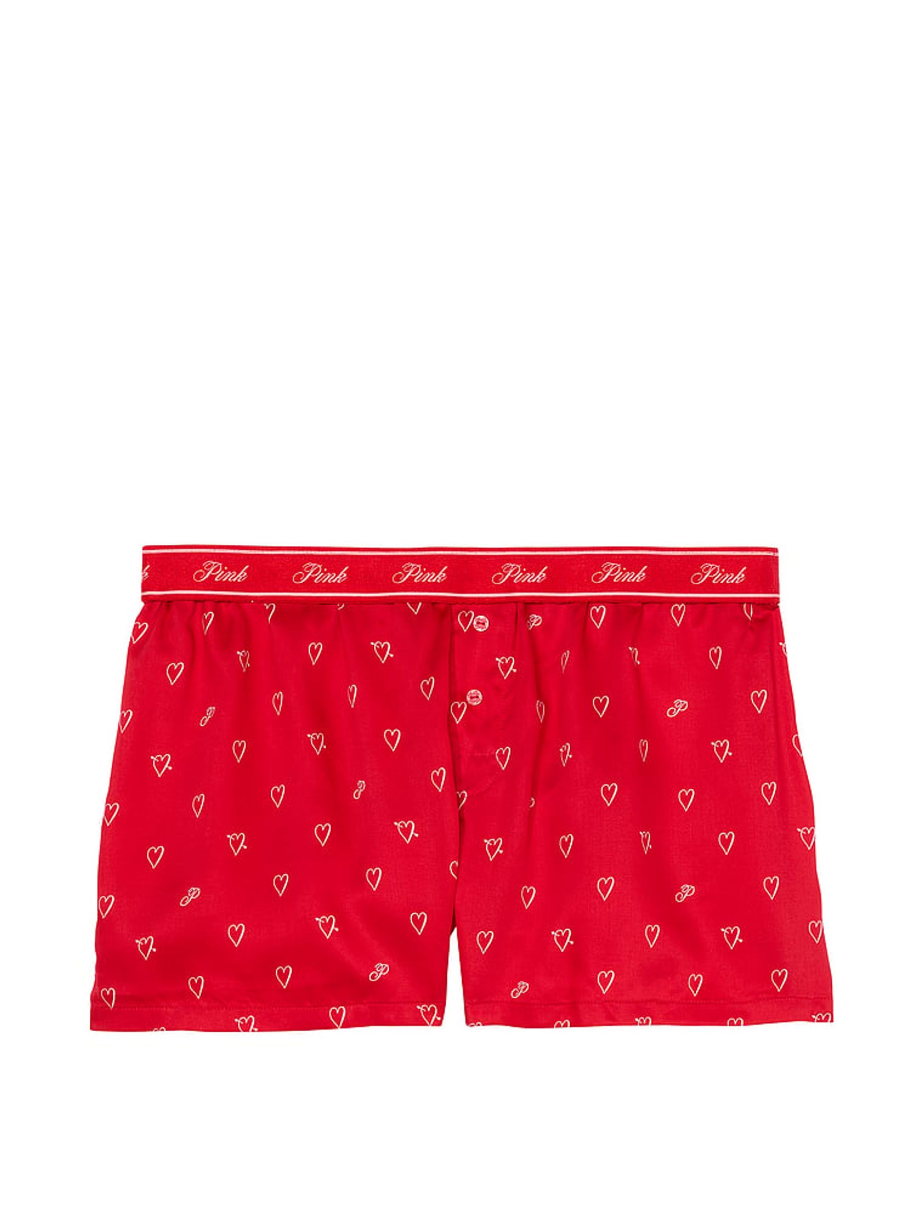 Vermillion Red Hearts Short Pyjama Bottoms - Image 3 of 3