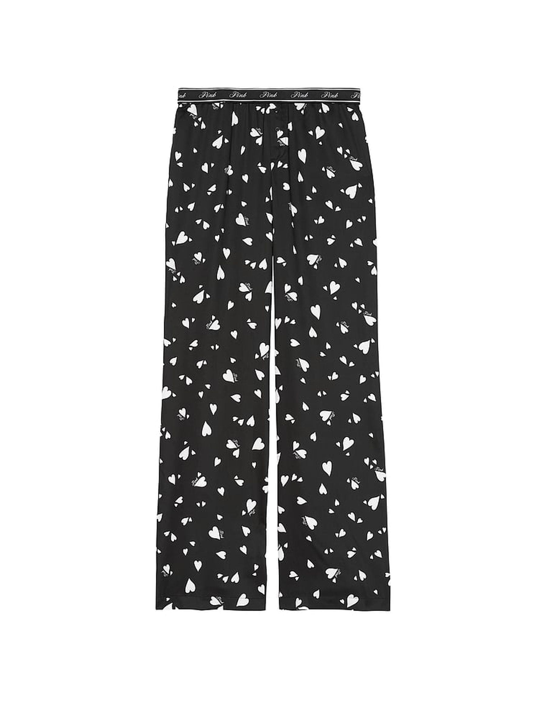 Black White Hearts TENCEL™ Pyjama Bottoms - Image 3 of 3