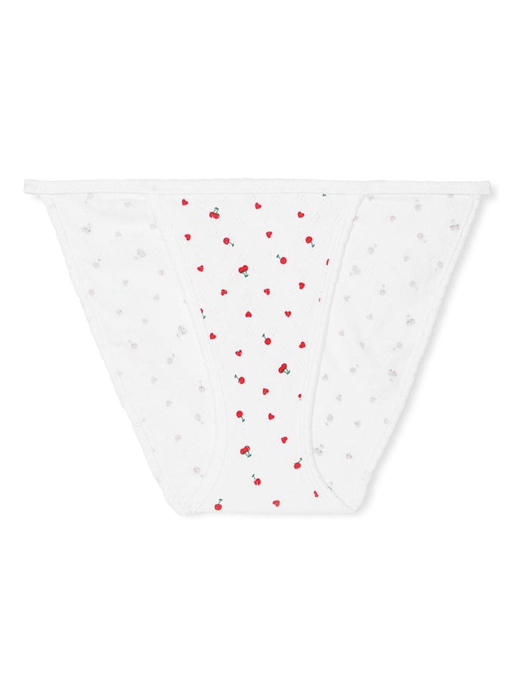 White Cherry Bikini Cotton Knickers - Image 1 of 2