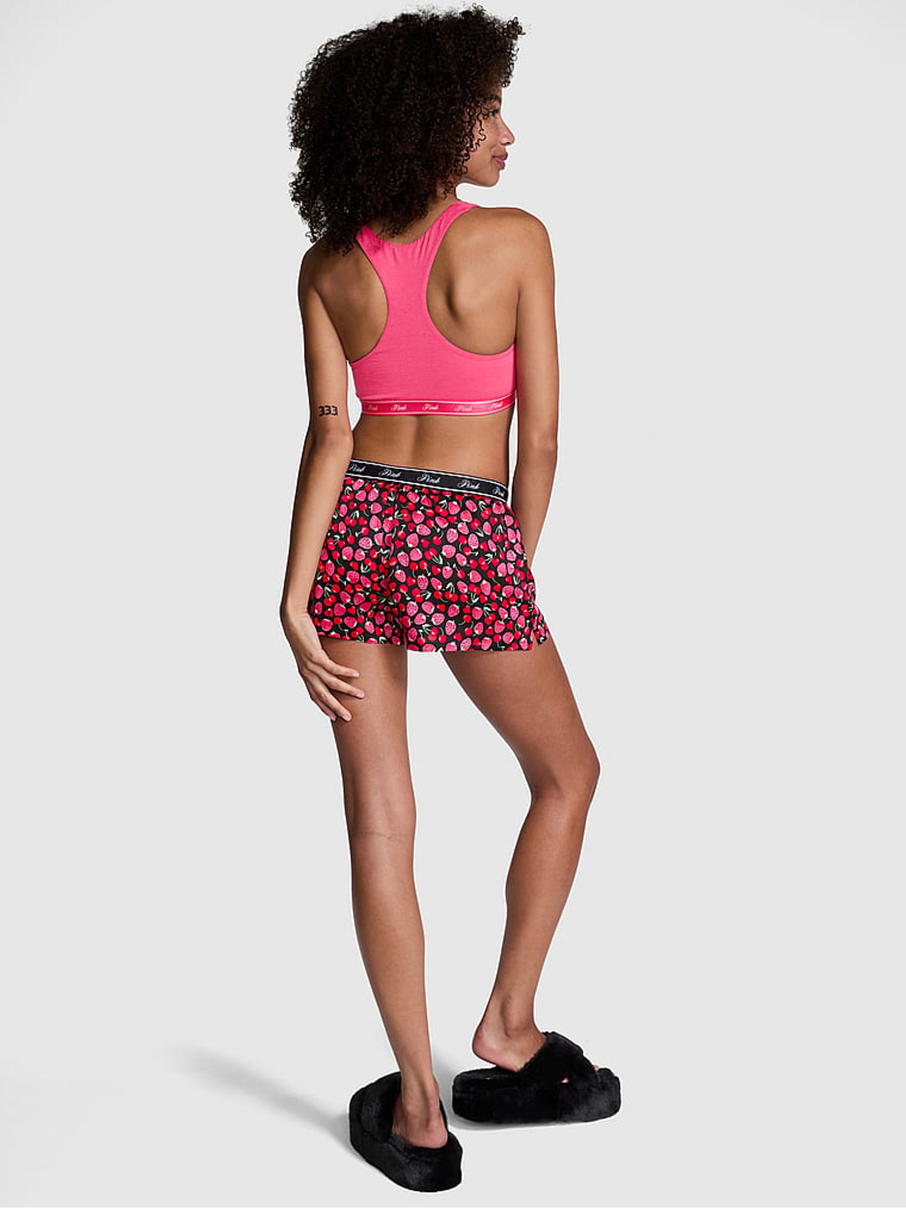 Black Fruit Cotton Short Pyjama Bottoms - Image 2 of 3