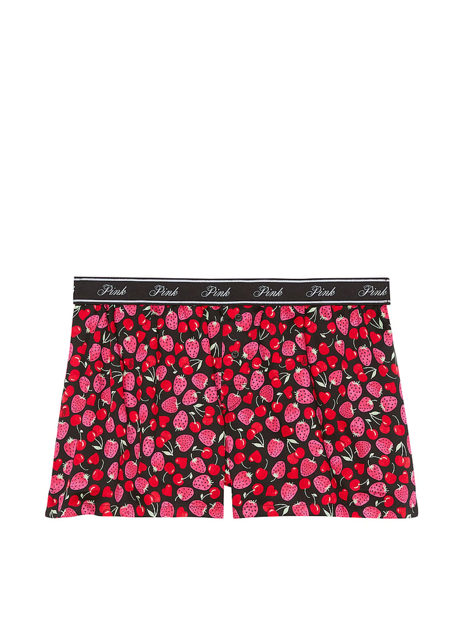 Black Fruit Cotton Short Pyjama Bottoms - Image 3 of 3
