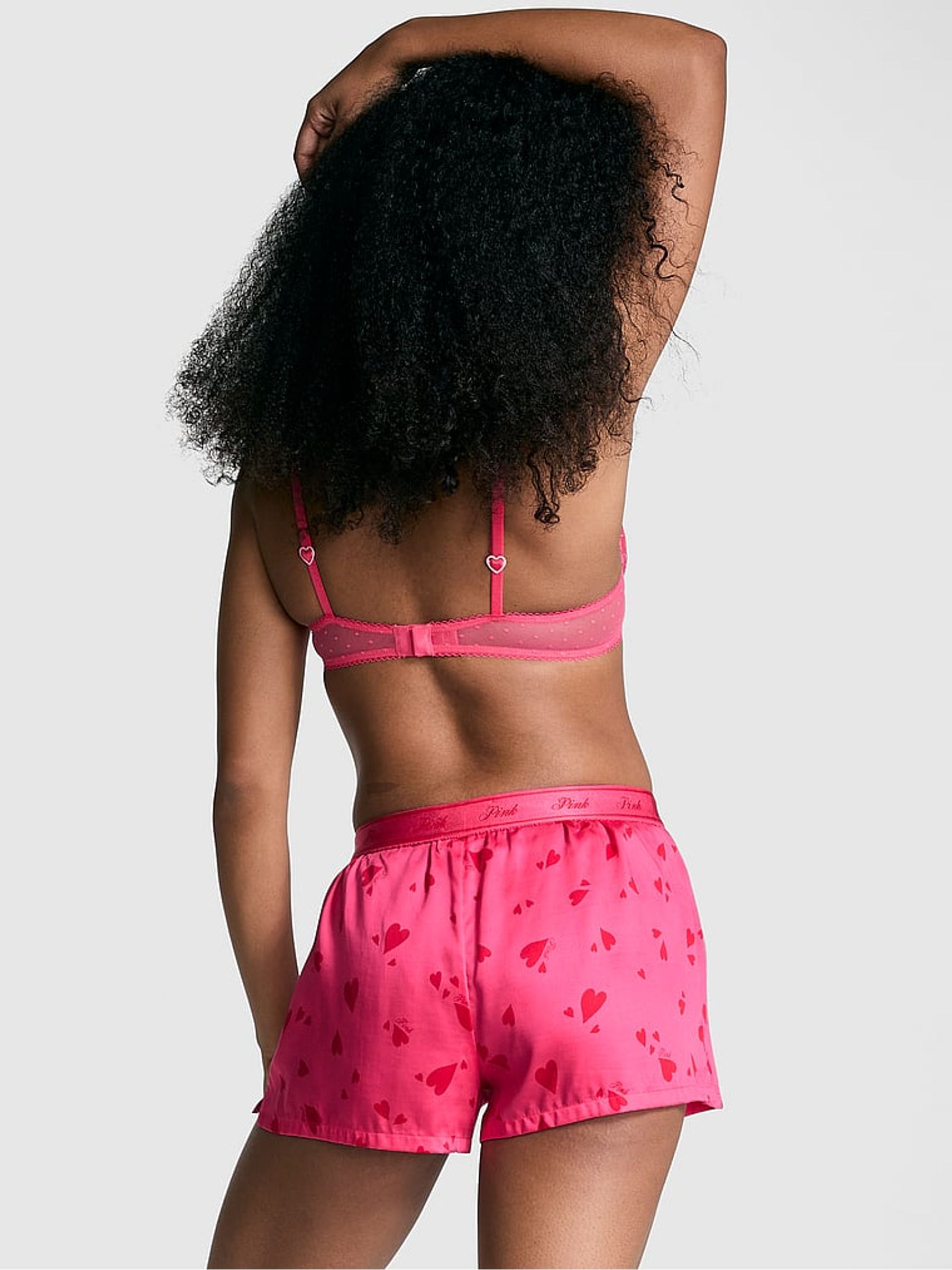 Double Bubble Pink Heart Short Pyjama Bottoms - Image 2 of 3