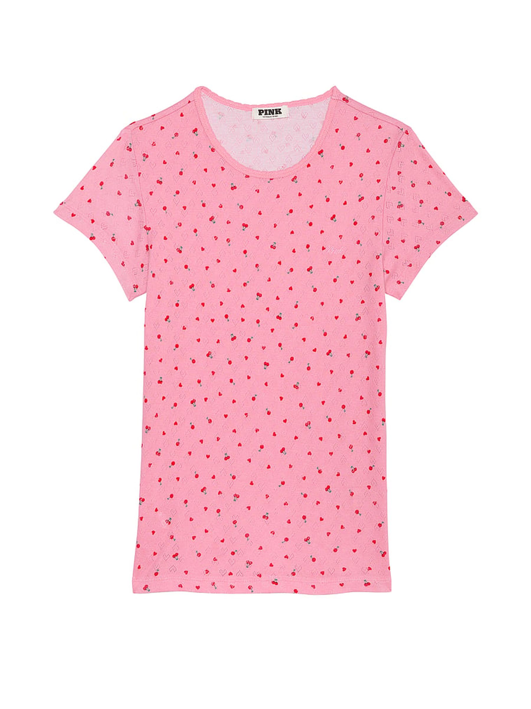 Petal Pink Cherry Pyjama Top - Image 3 of 3