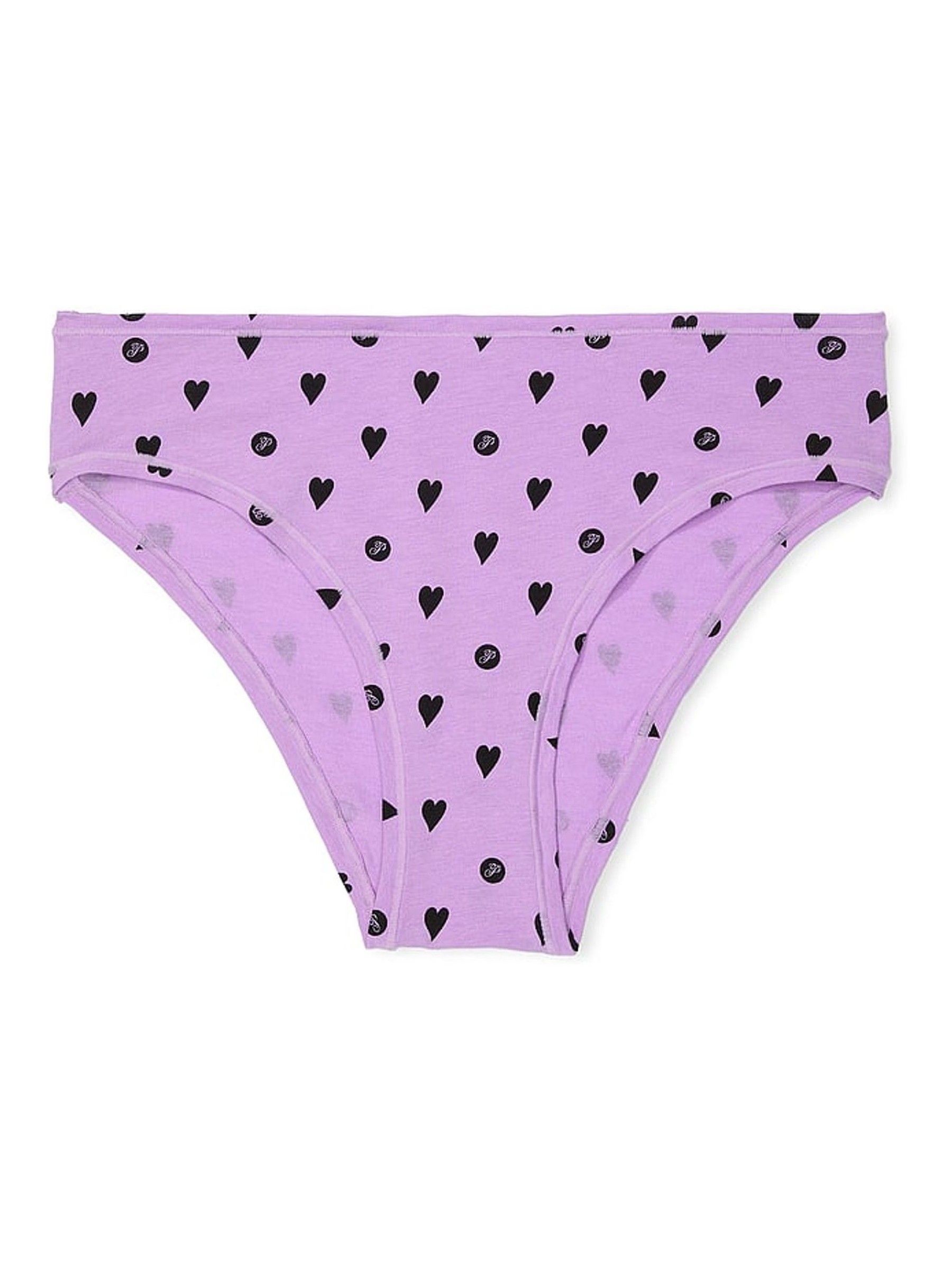 Purple Petal Heart Cheeky Cotton Knickers - Image 3 of 3