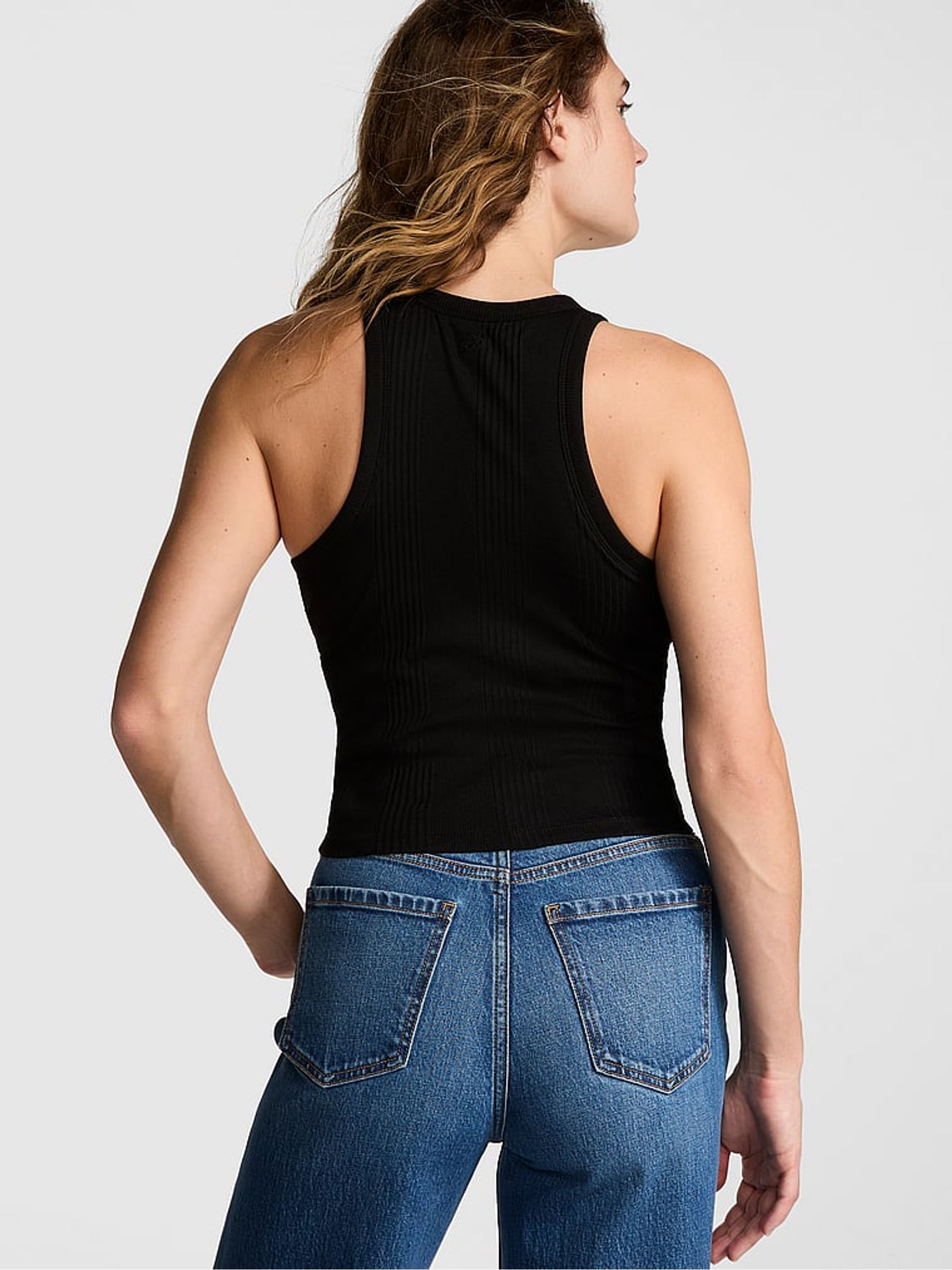 Black Rib Tank Top - Image 2 of 3
