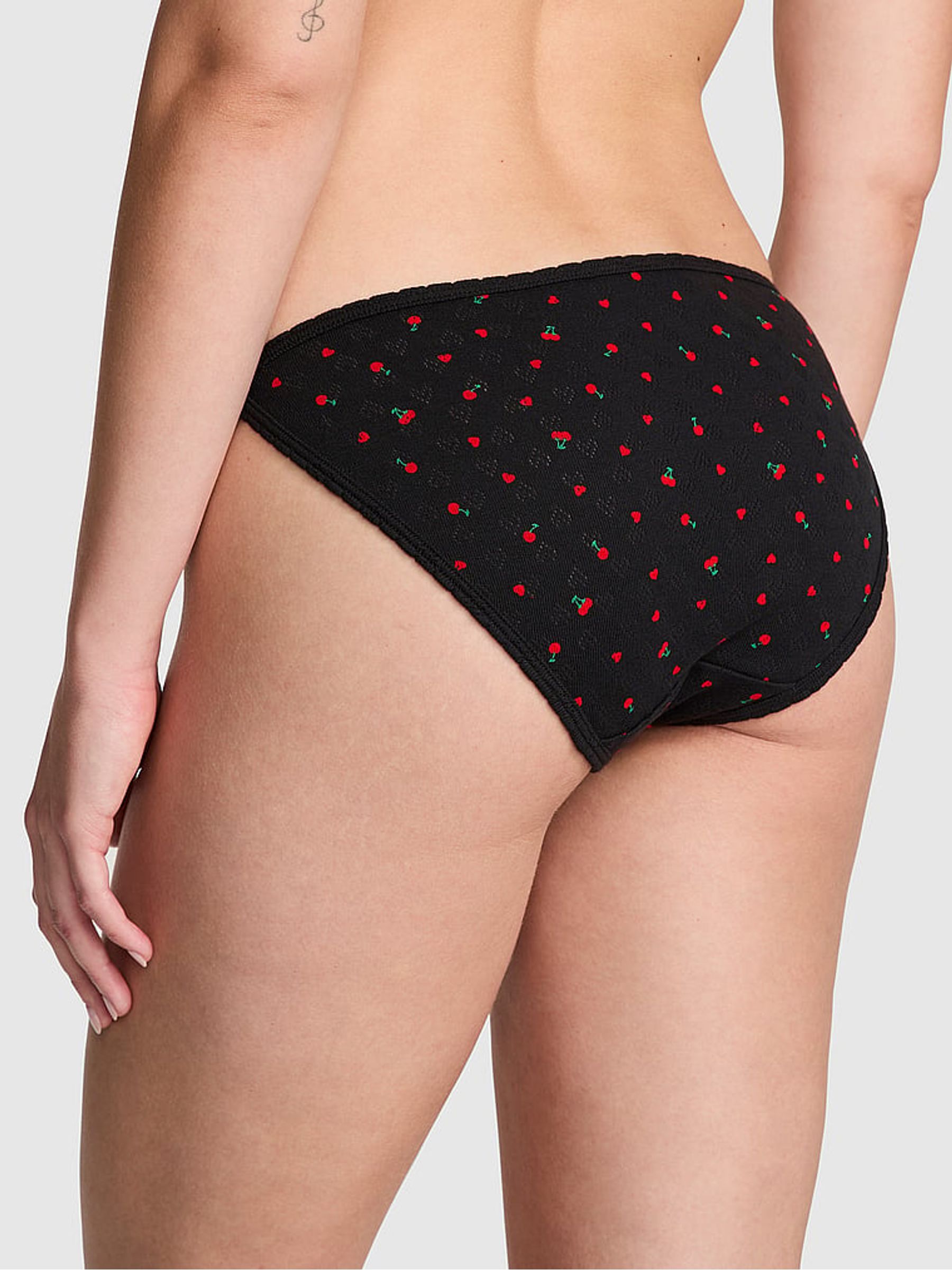 Black Cherry Bikini Cotton Knickers - Image 2 of 3