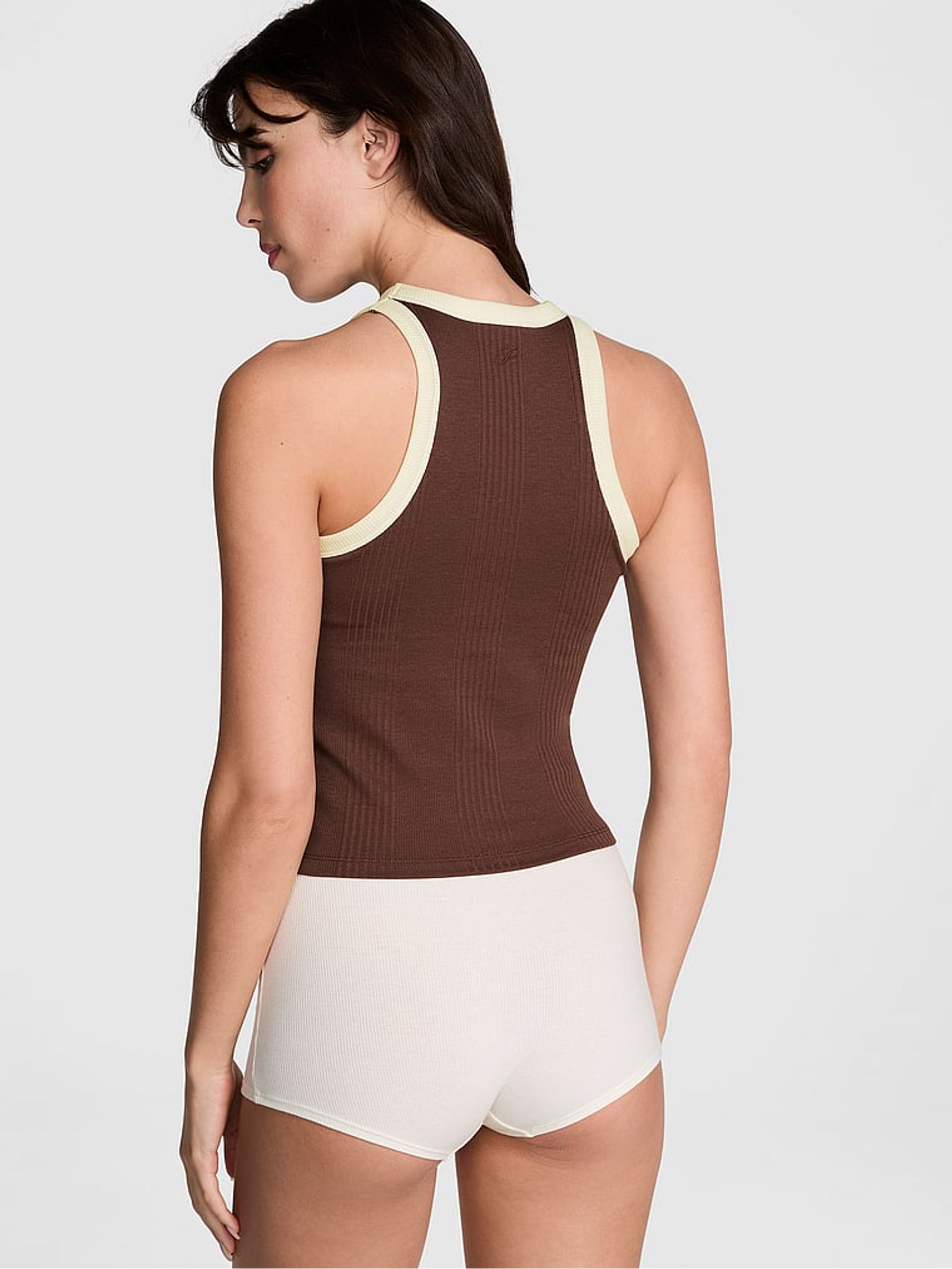 Ganache Brown Rib Tank Top - Image 2 of 3